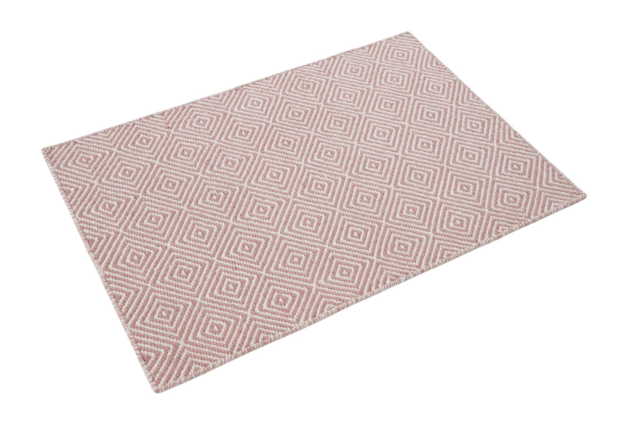 Rugs.com Geo Trellis Flatweave Collection Rug – 2x3 Pink Flatweave-Pile Rug Perfect for Entryways, Kitchens, Breakfast Nooks, Accent Pieces - Image 5
