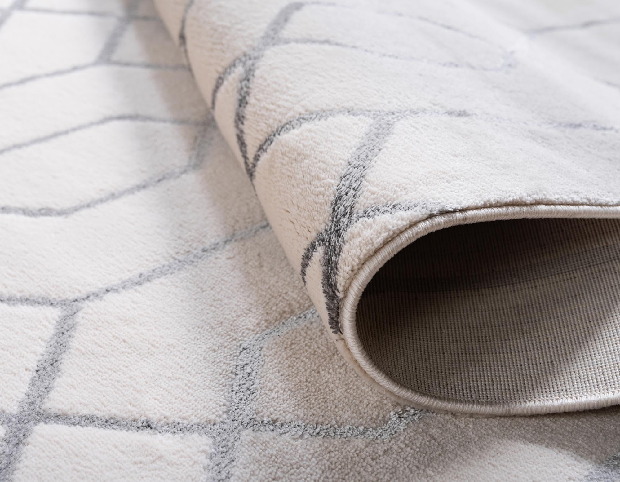 Rugs.com Glam Collection Rug – 9x12 White Silver Medium-Pile Rug Perfect for Living Rooms, Large Dining Rooms, Open Floorplans - Image 7