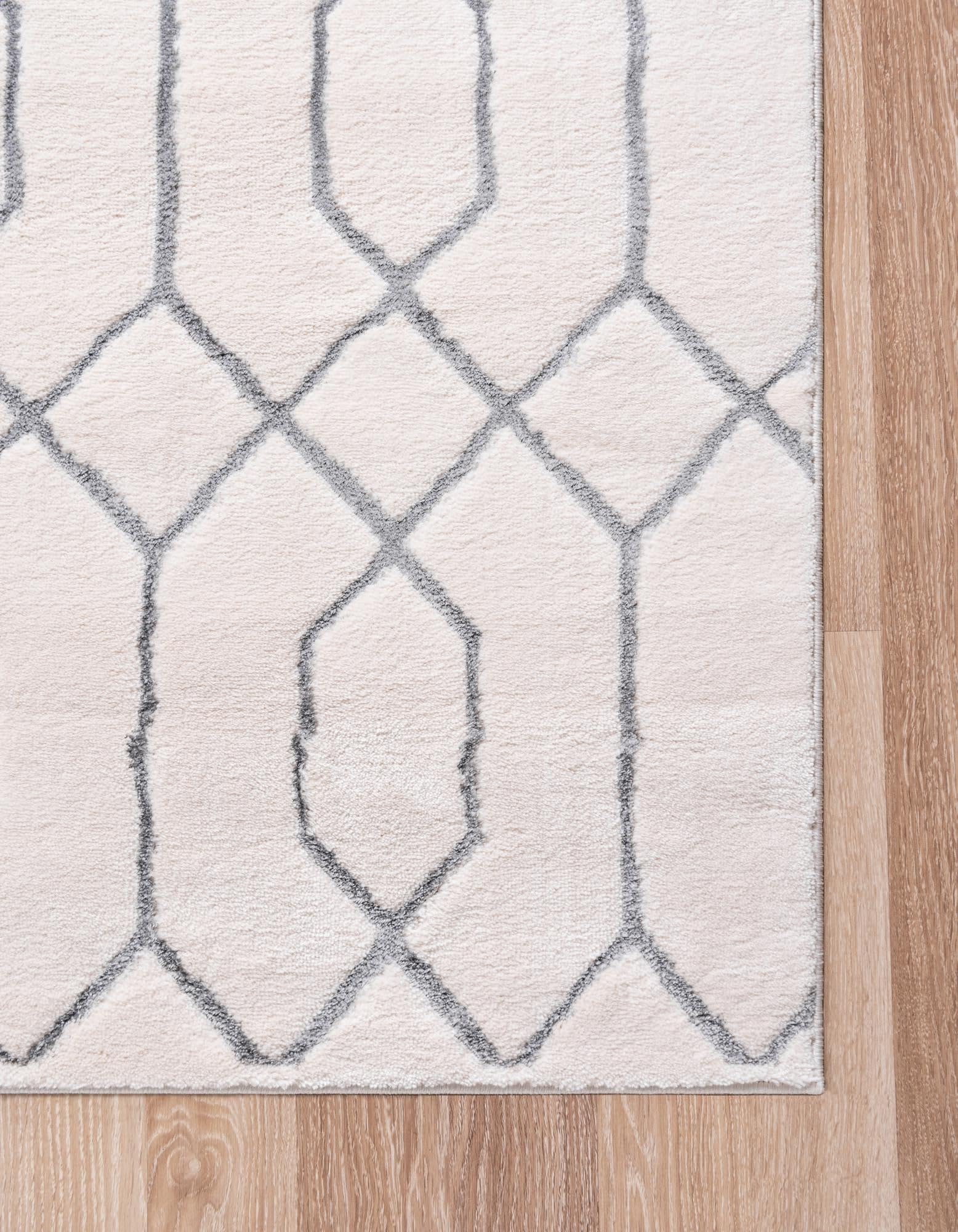 Rugs.com Glam Collection Rug – 9x12 White Silver Medium-Pile Rug Perfect for Living Rooms, Large Dining Rooms, Open Floorplans - Image 9