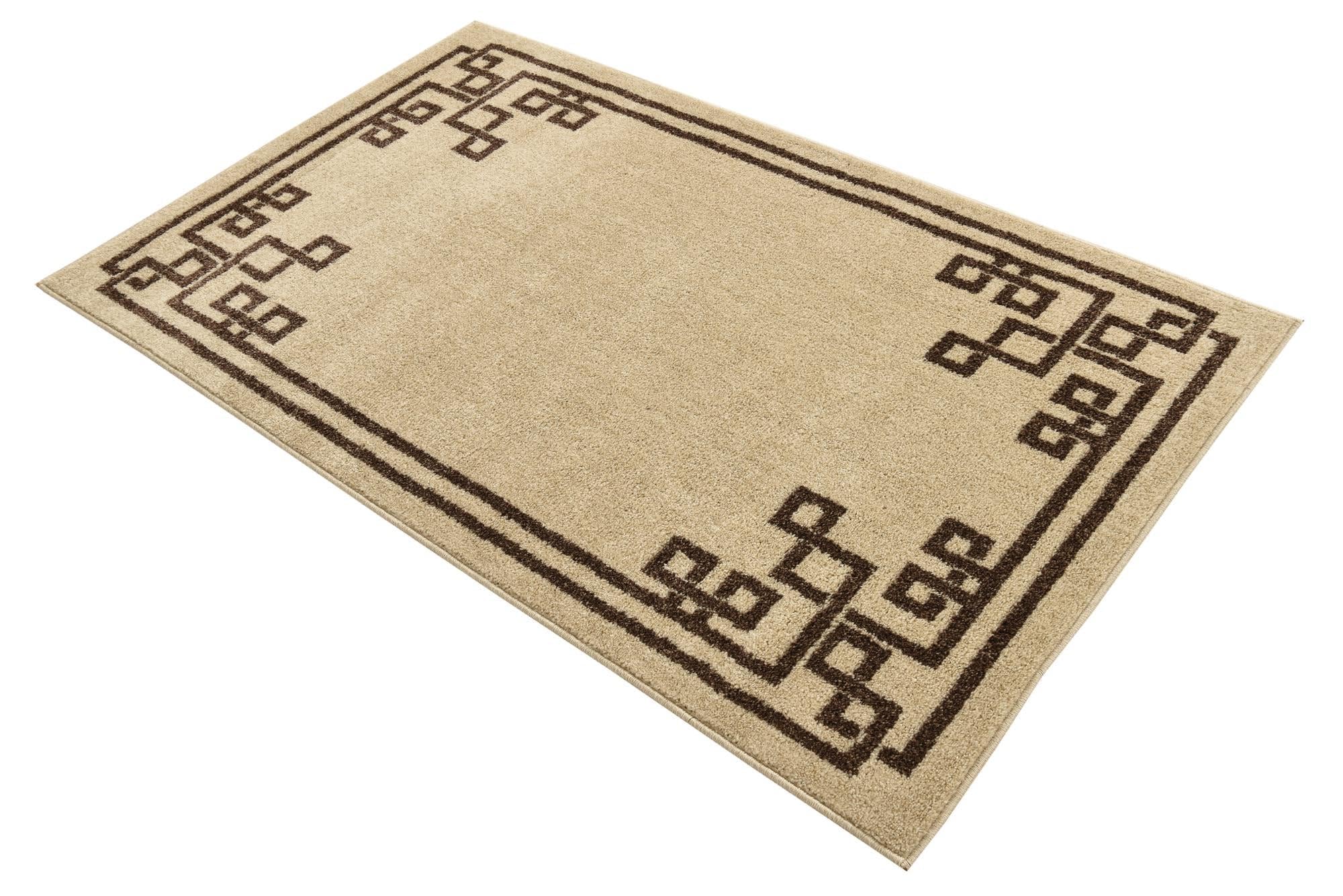 Rugs.com Hera Collection Rug – 3x5 Beige and Brown Medium-Pile Rug Perfect for Entryways, Kitchens, Breakfast Nooks, Accent Pieces - Image 3
