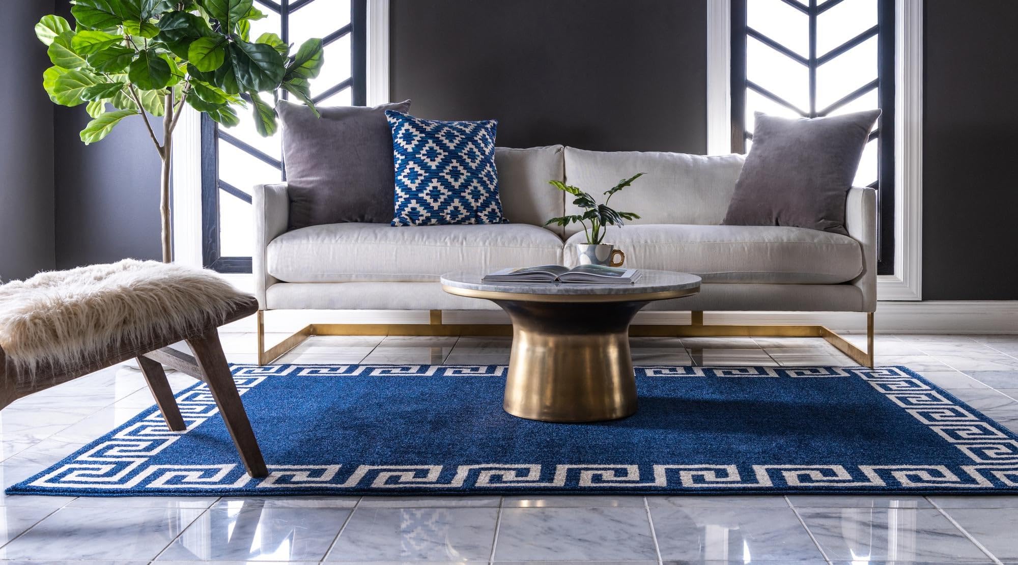 Rugs.com Hera Collection Rug – 9x12 Navy Blue Medium-Pile Rug Perfect for Living Rooms, Large Dining Rooms, Open Floorplans - Image 5