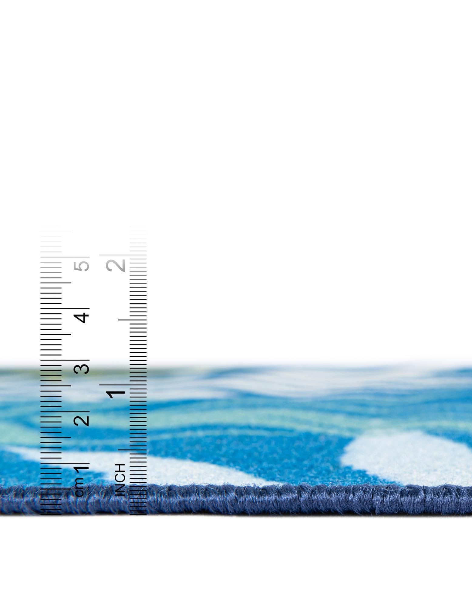 Rugs.com Jill Zarin Caribbean Indoor/Outdoor Collection Rug – 10 Ft Round Blue Flatweave-Pile Rug Perfect for Kitchens, Dining Rooms - Image 4