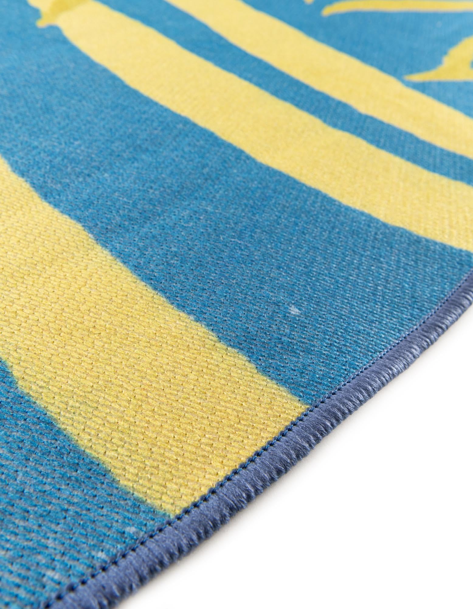 Rugs.com Jill Zarin Caribbean Indoor/Outdoor Collection Rug – 10 Ft Round Blue Flatweave-Pile Rug Perfect for Kitchens, Dining Rooms - Image 6