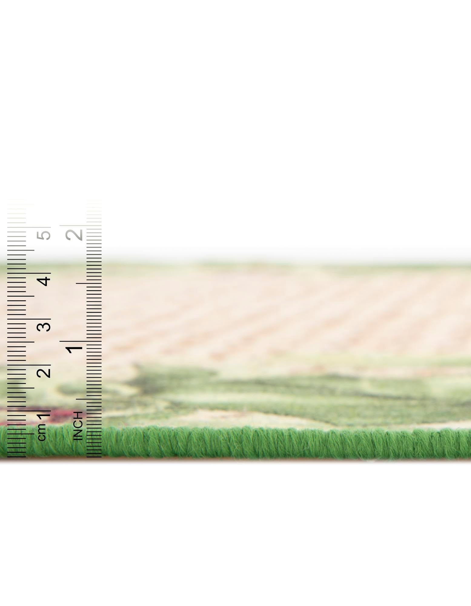 Rugs.com Jill Zarin Caribbean Indoor/Outdoor Collection Rug – 10 Ft Round Beige and Green Flatweave-Pile Rug Perfect for Kitchens, Dining Rooms - Image 6