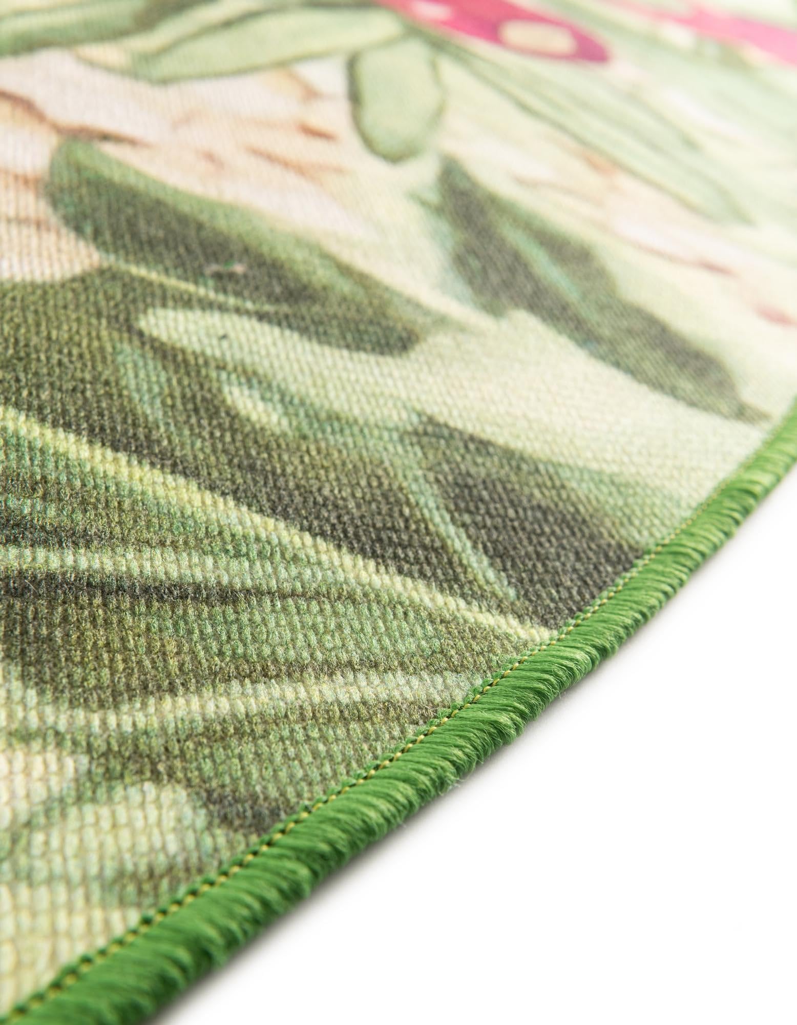 Rugs.com Jill Zarin Caribbean Indoor/Outdoor Collection Rug – 10 Ft Round Beige and Green Flatweave-Pile Rug Perfect for Kitchens, Dining Rooms - Image 8