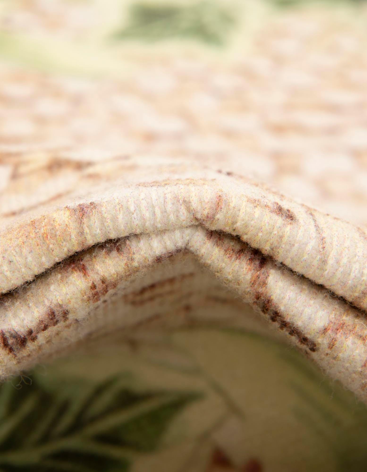 Rugs.com Jill Zarin Caribbean Indoor/Outdoor Collection Rug – 10 Ft Round Beige and Green Flatweave-Pile Rug Perfect for Kitchens, Dining Rooms - Image 9