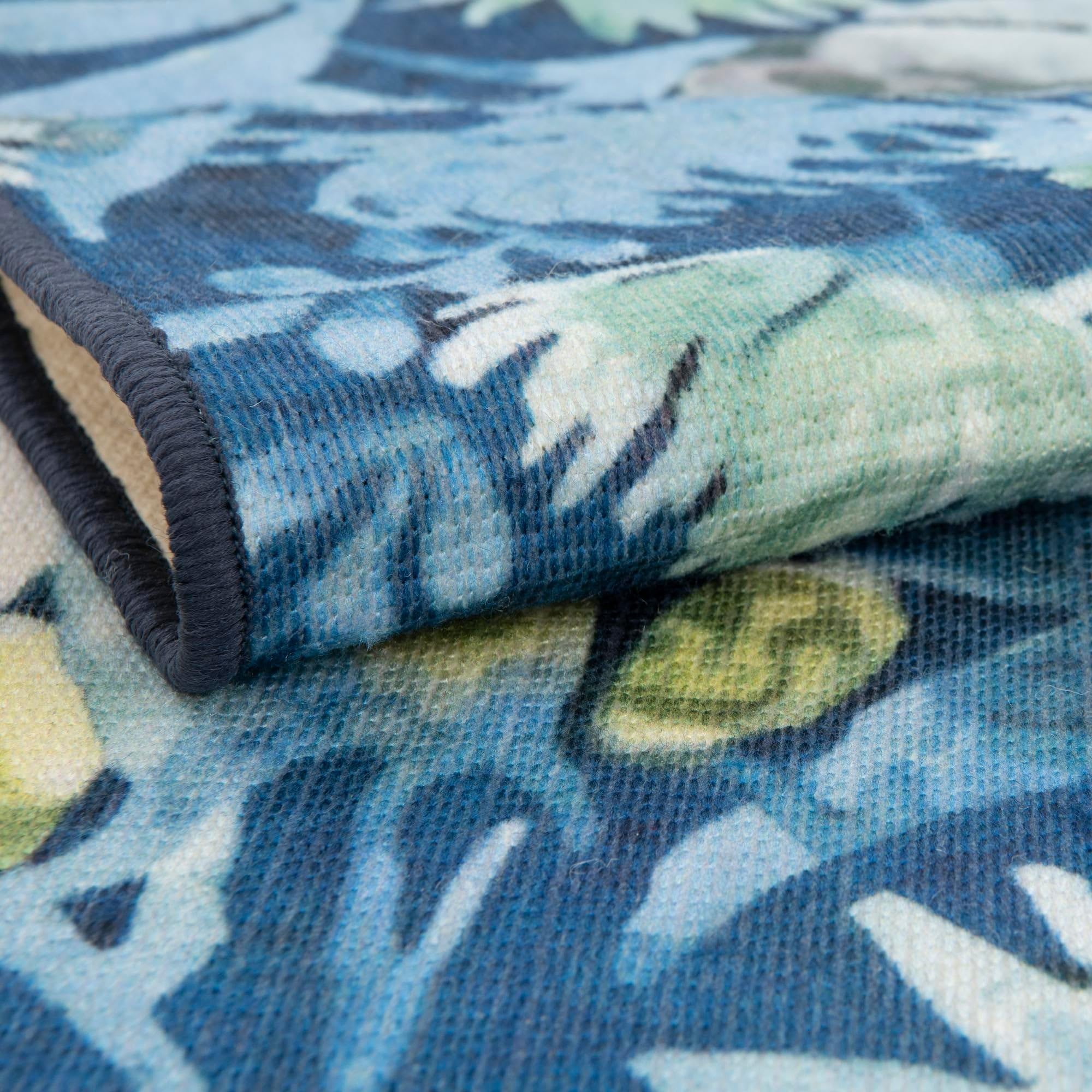 Rugs.com Jill Zarin Caribbean Indoor/Outdoor Collection Rug – 10 Ft Round Navy Blue Flatweave-Pile Rug Perfect for Kitchens, Dining Rooms - Image 9