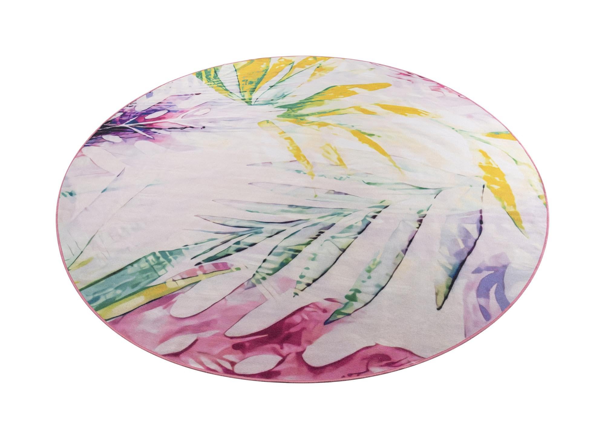 Rugs.com Jill Zarin Caribbean Indoor/Outdoor Collection Rug – 10 Ft Round Ivory Flatweave-Pile Rug Perfect for Kitchens, Dining Rooms - Image 3