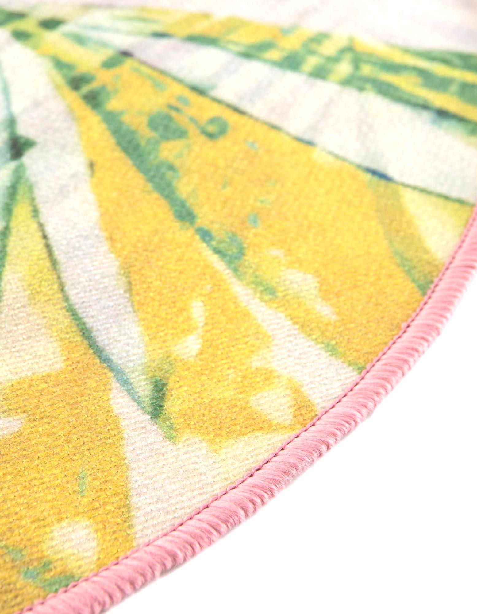 Rugs.com Jill Zarin Caribbean Indoor/Outdoor Collection Rug – 10 Ft Round Ivory Flatweave-Pile Rug Perfect for Kitchens, Dining Rooms - Image 8