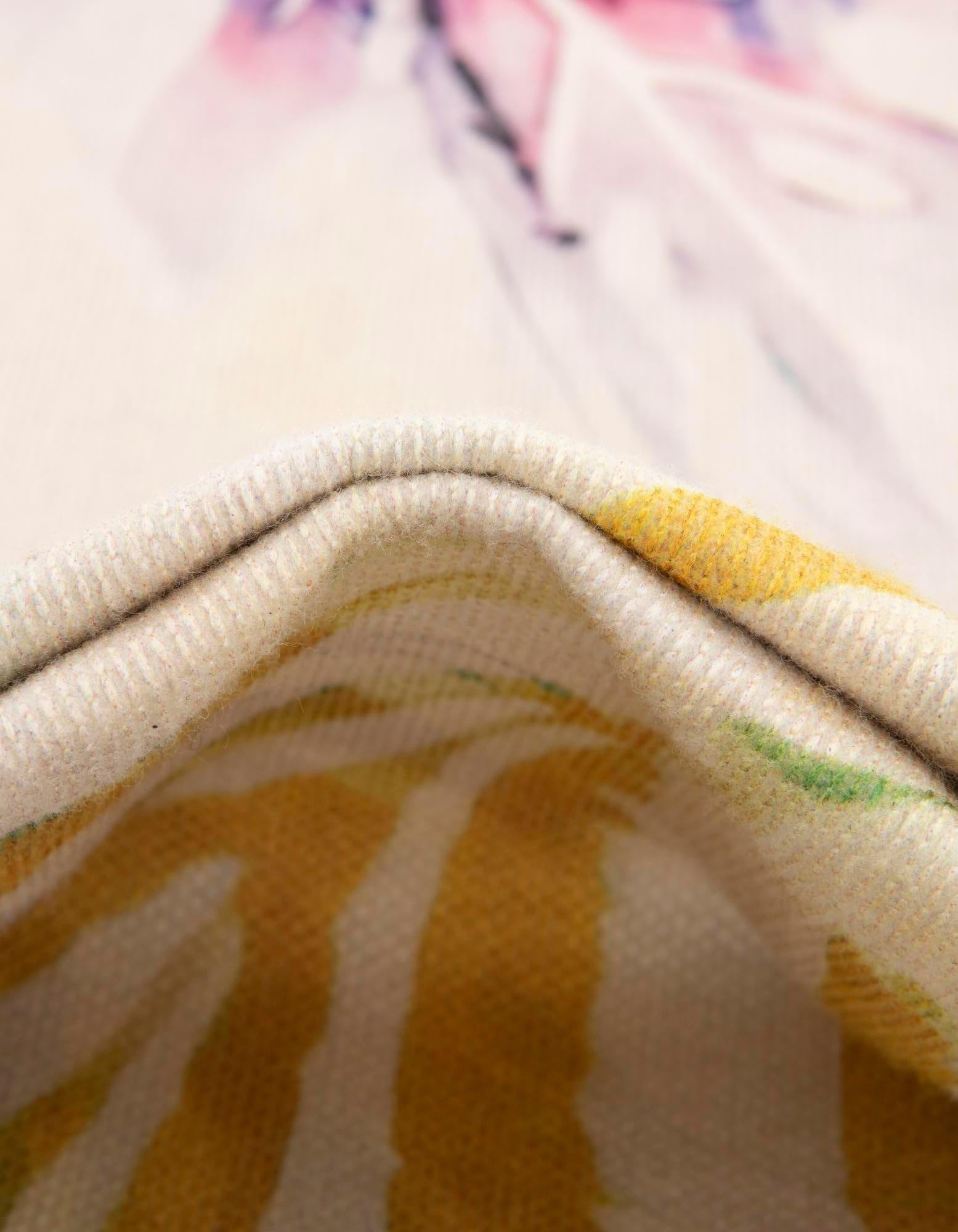 Rugs.com Jill Zarin Caribbean Indoor/Outdoor Collection Rug – 10 Ft Round Ivory Flatweave-Pile Rug Perfect for Kitchens, Dining Rooms - Image 9