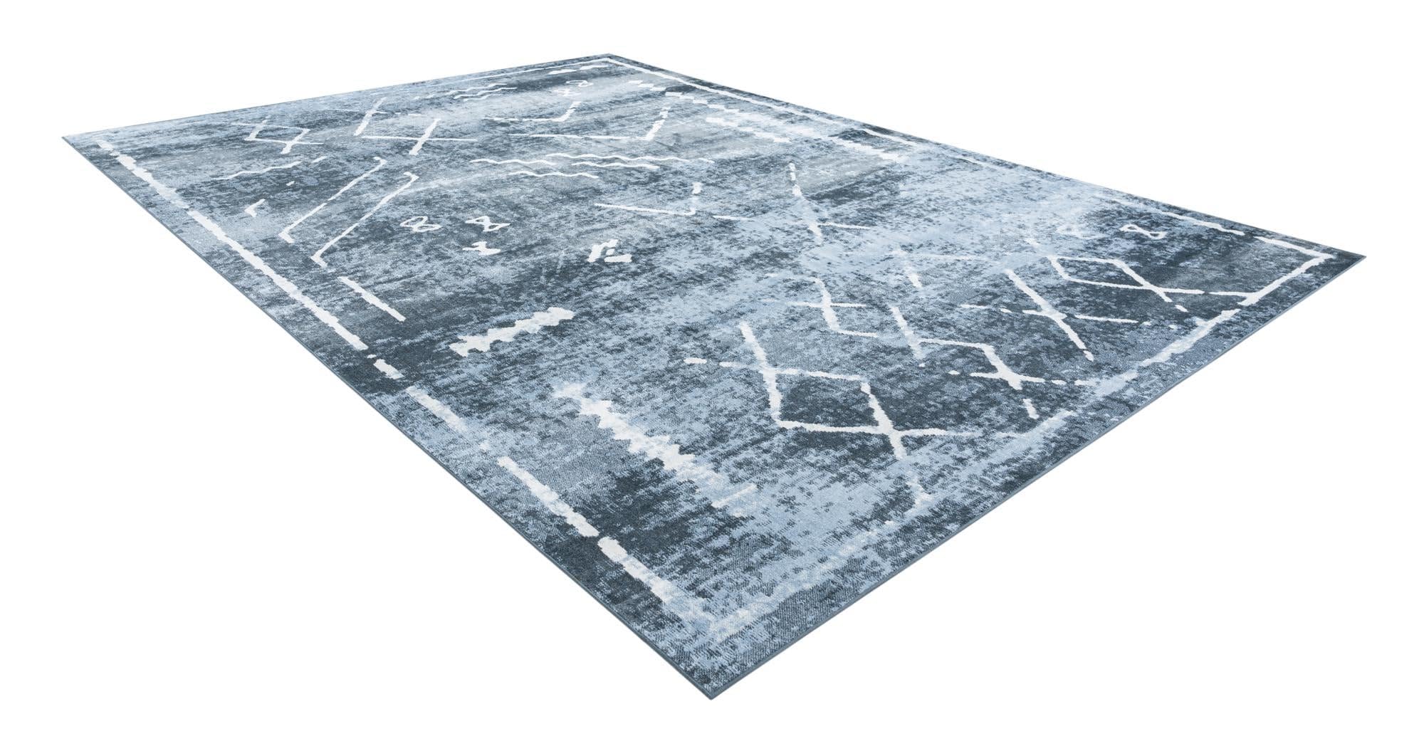 Rugs.com Kamala Washable Collection Rug – 10x14 Navy Blue Medium-Pile Rug Perfect for Living Rooms, Large Dining Rooms, Open Floorplans - Image 4