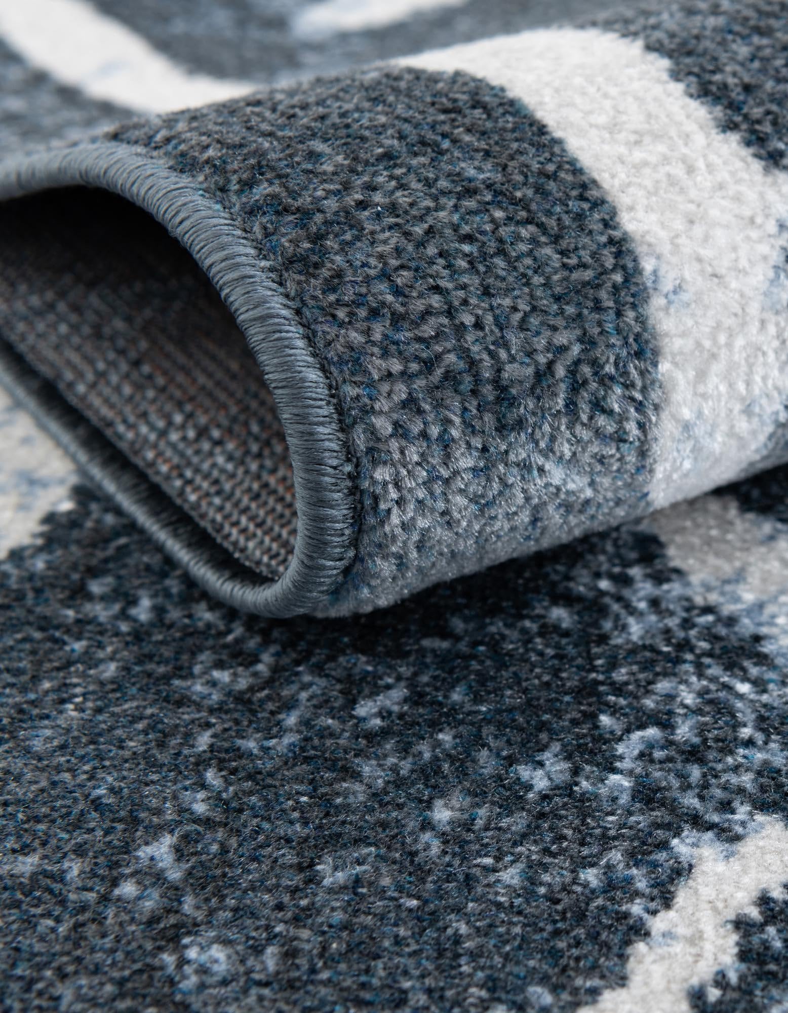 Rugs.com Kamala Washable Collection Rug – 10x14 Navy Blue Medium-Pile Rug Perfect for Living Rooms, Large Dining Rooms, Open Floorplans - Image 8