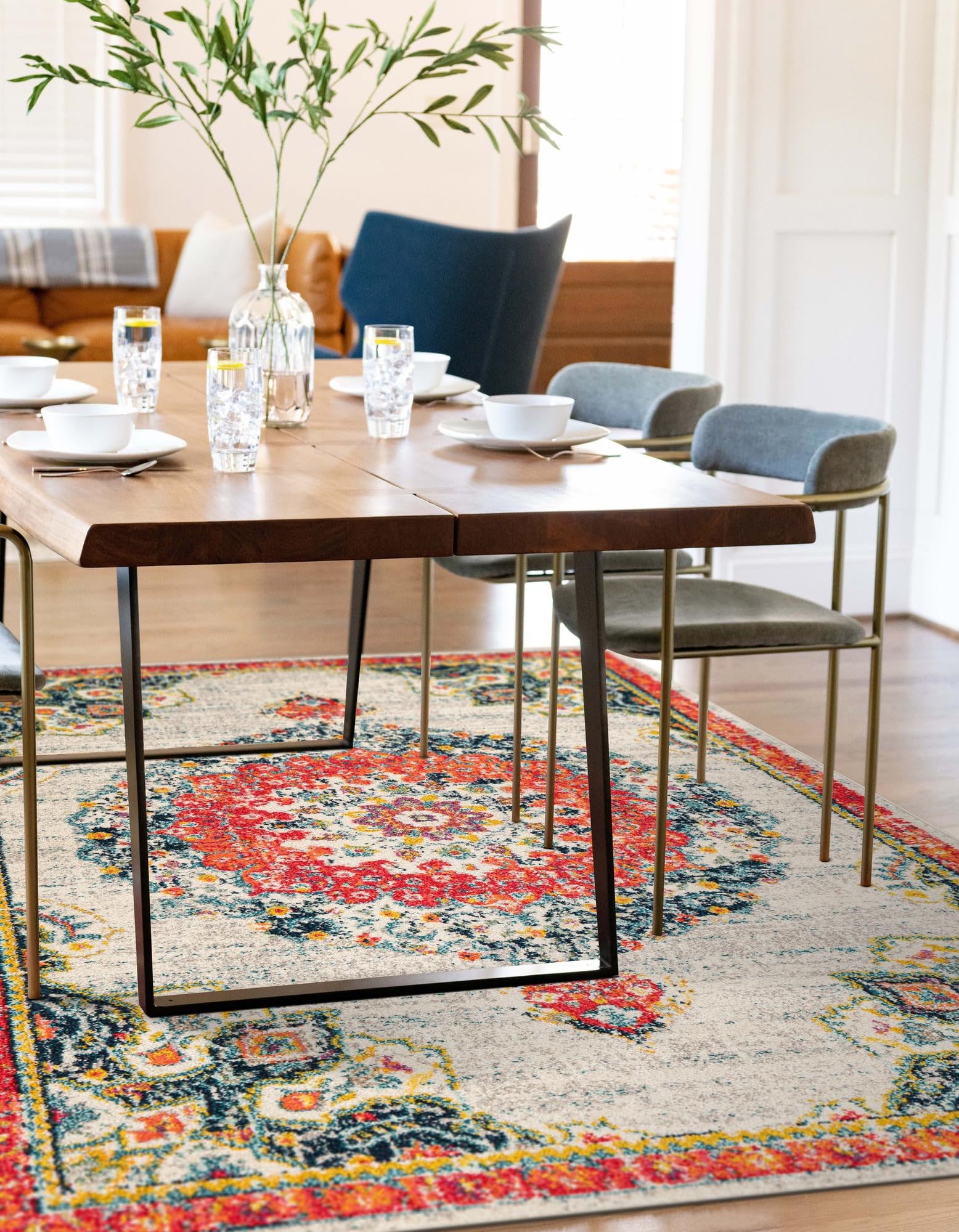 Rugs.com Madeline Collection Rug – 9x12 Ivory Medium-Pile Rug Perfect for Living Rooms, Large Dining Rooms, Open Floorplans - Image 3