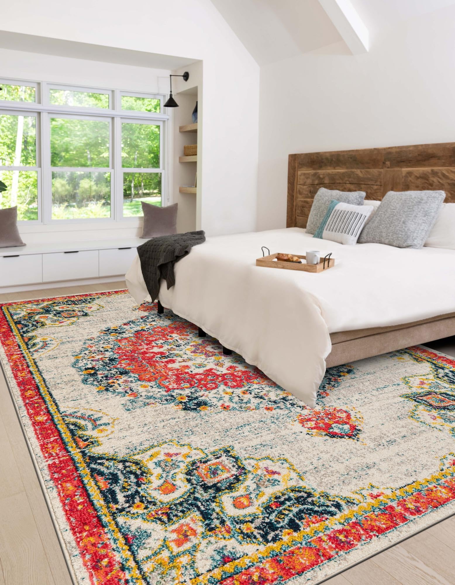 Rugs.com Madeline Collection Rug – 9x12 Ivory Medium-Pile Rug Perfect for Living Rooms, Large Dining Rooms, Open Floorplans - Image 5