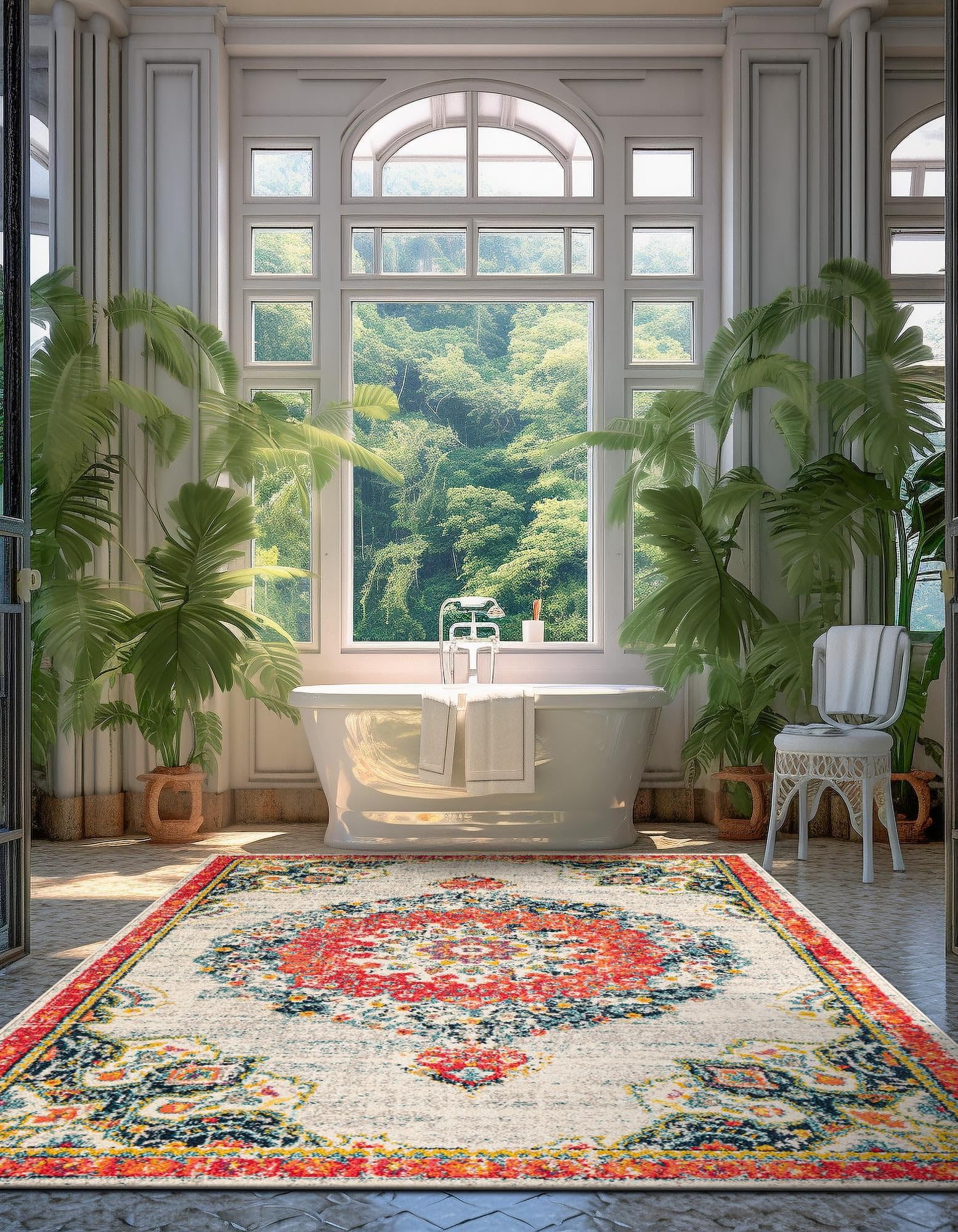 Rugs.com Madeline Collection Rug – 9x12 Ivory Medium-Pile Rug Perfect for Living Rooms, Large Dining Rooms, Open Floorplans - Image 6