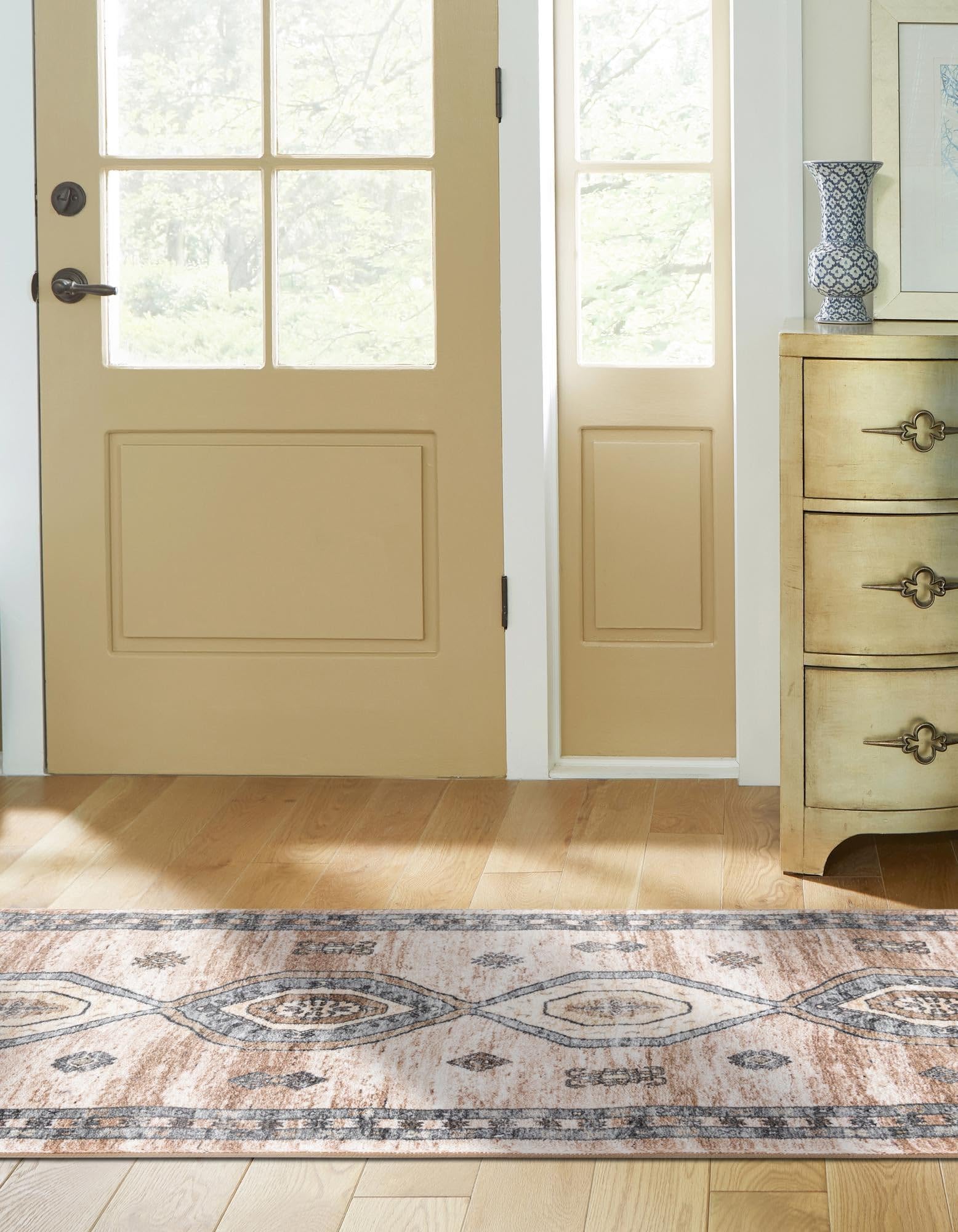 Rugs.com Medina Collection Rug – 10 Ft Runner Ivory and Beige Medium-Pile Rug Perfect for Hallways, Entryways - Image 6