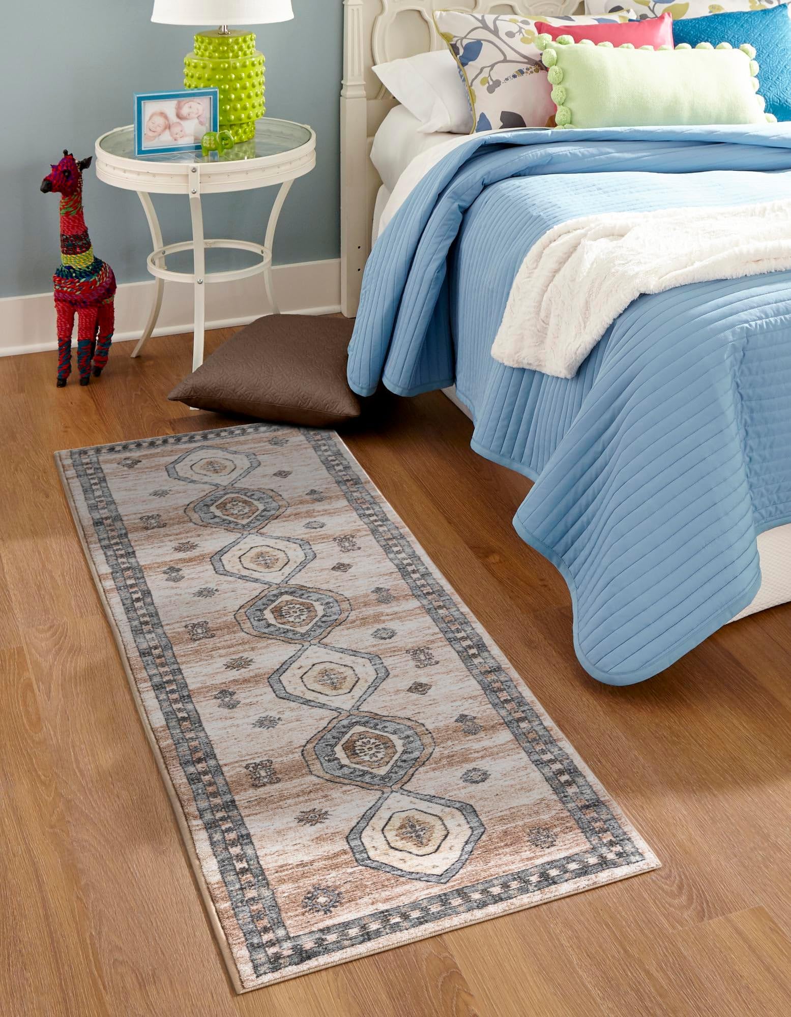 Rugs.com Medina Collection Rug – 10 Ft Runner Ivory and Beige Medium-Pile Rug Perfect for Hallways, Entryways - Image 8