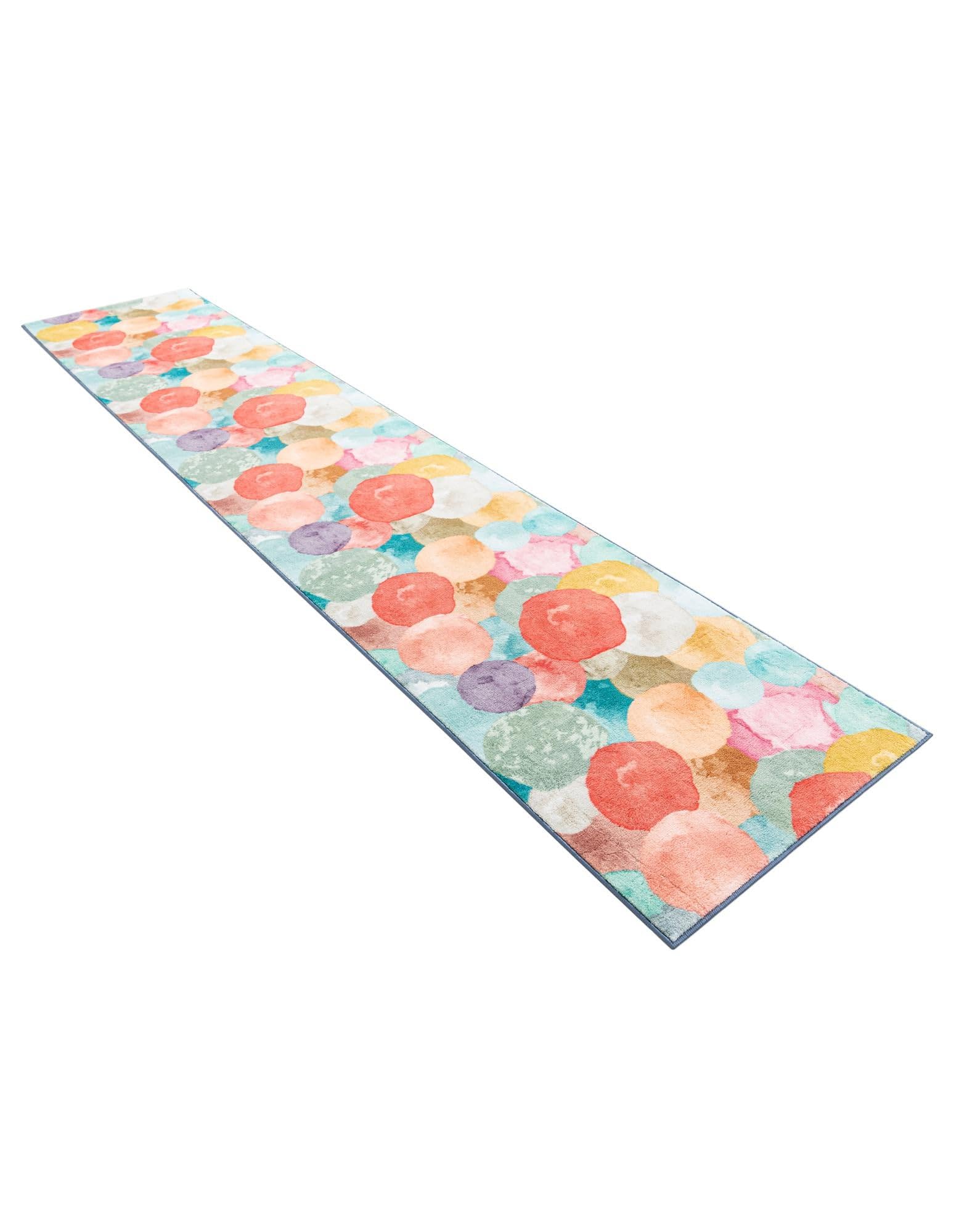 Rugs.com Medina Collection Rug – 13 Ft Runner Multi Medium-Pile Rug Perfect for Hallways, Entryways - Image 3