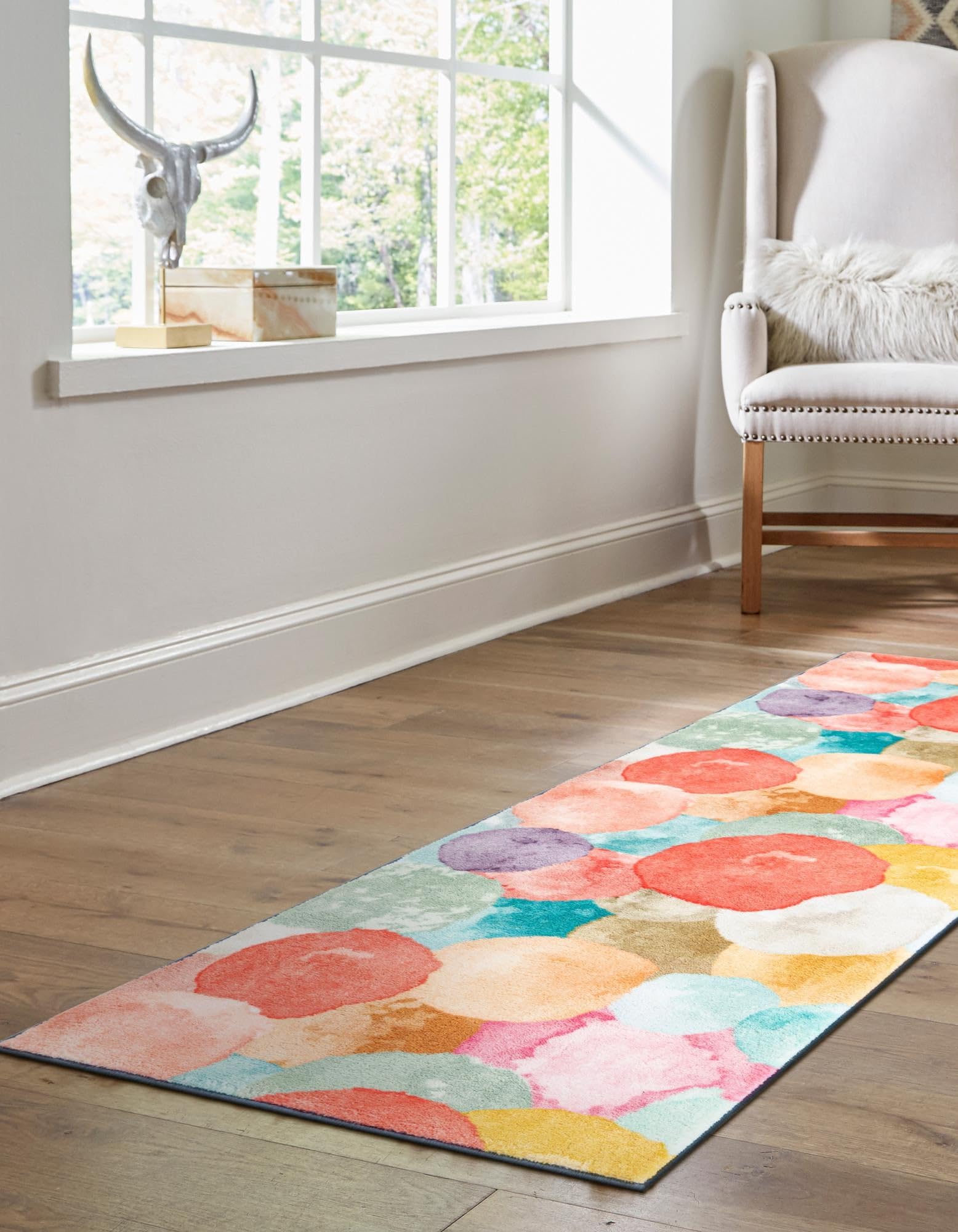 Rugs.com Medina Collection Rug – 13 Ft Runner Multi Medium-Pile Rug Perfect for Hallways, Entryways - Image 7