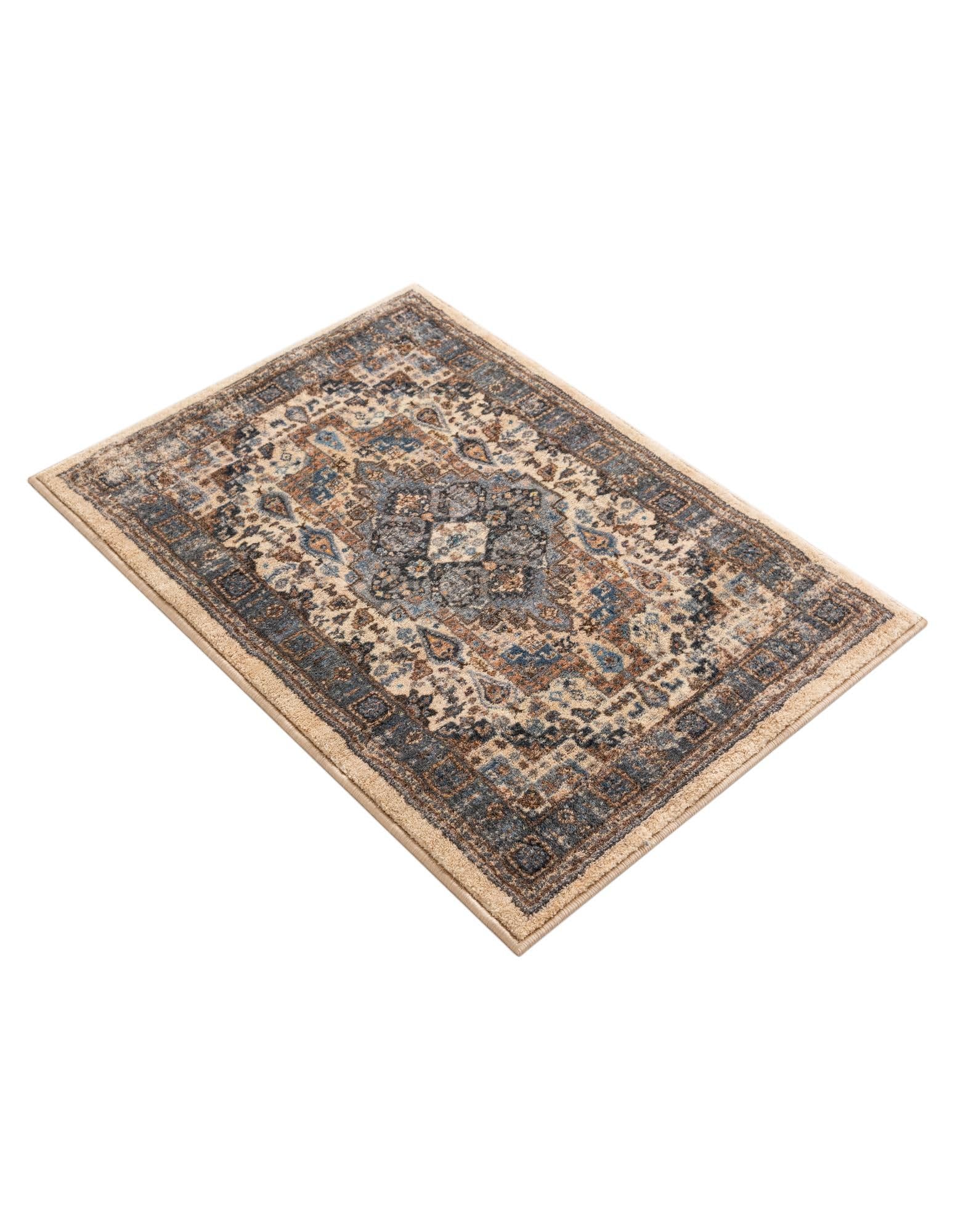 Rugs.com Medina Collection Rug – 2x3 Tan Medium-Pile Rug Perfect for Entryways, Kitchens, Breakfast Nooks, Accent Pieces - Image 3