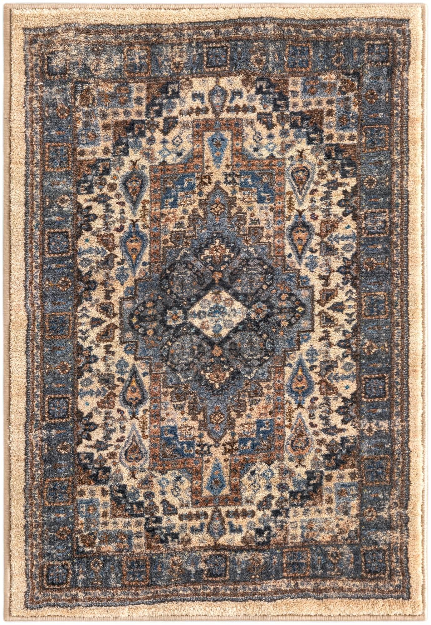 Rugs.com Medina Collection Rug – 2x3 Tan Medium-Pile Rug Perfect for Entryways, Kitchens, Breakfast Nooks, Accent Pieces - Image 4
