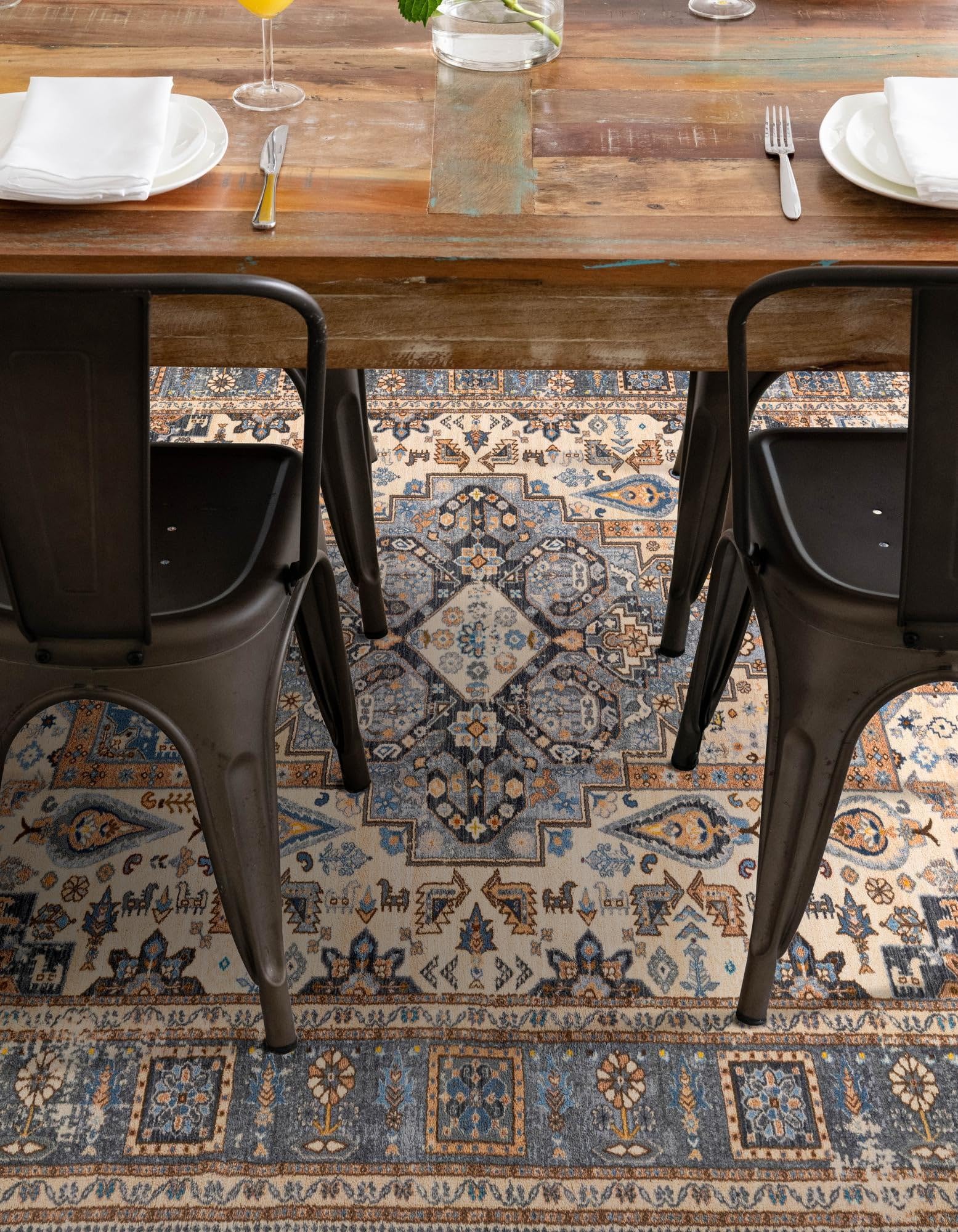 Rugs.com Medina Collection Rug – 2x3 Tan Medium-Pile Rug Perfect for Entryways, Kitchens, Breakfast Nooks, Accent Pieces - Image 8