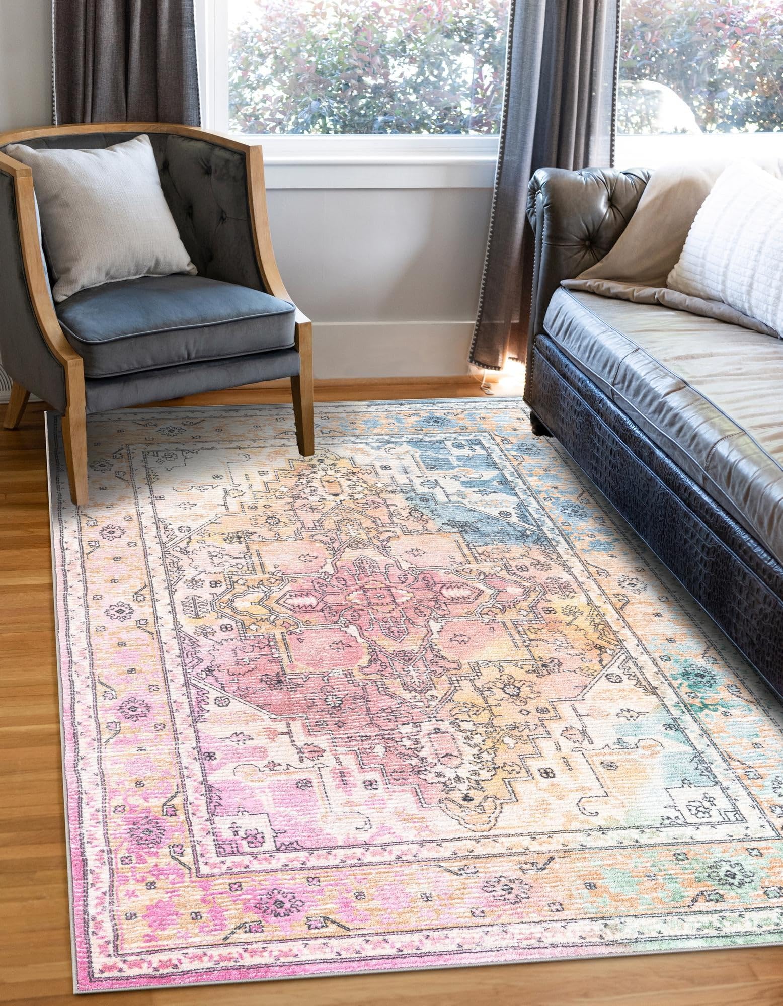 Rugs.com Medina Collection Rug – 3x5 Multi Medium-Pile Rug Perfect for Entryways, Kitchens, Breakfast Nooks, Accent Pieces - Image 8