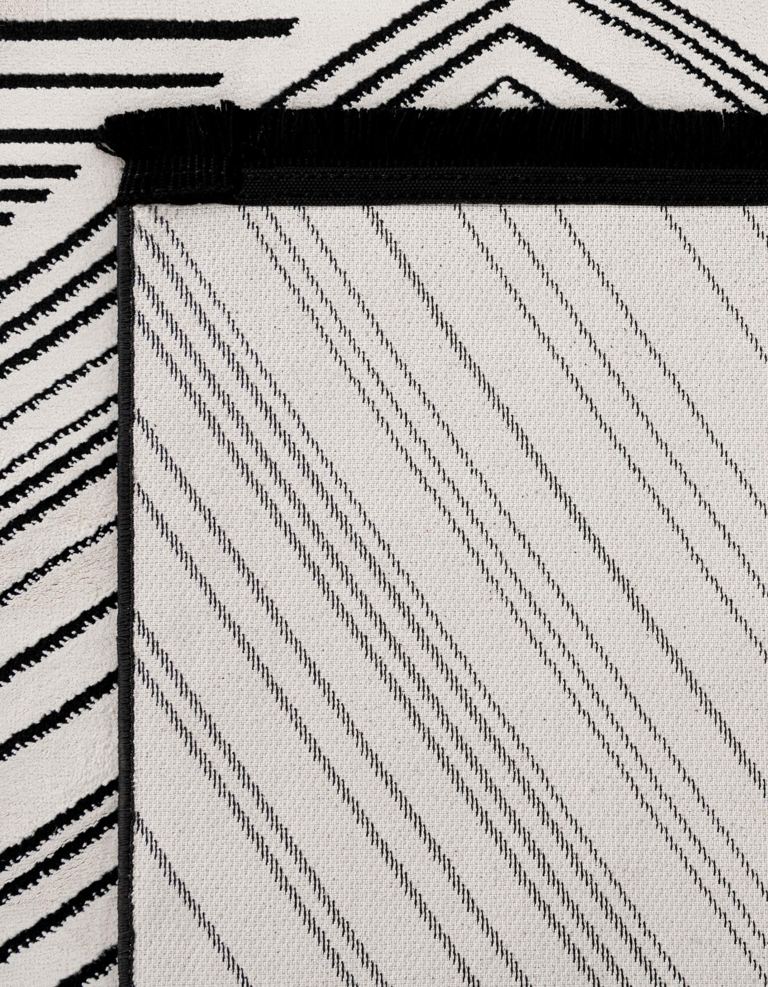 Rugs.com Milano Collection Rug – 10 Ft Square Black and White Medium-Pile Rug Perfect for Living Rooms, Kitchens, Entryways - Image 9