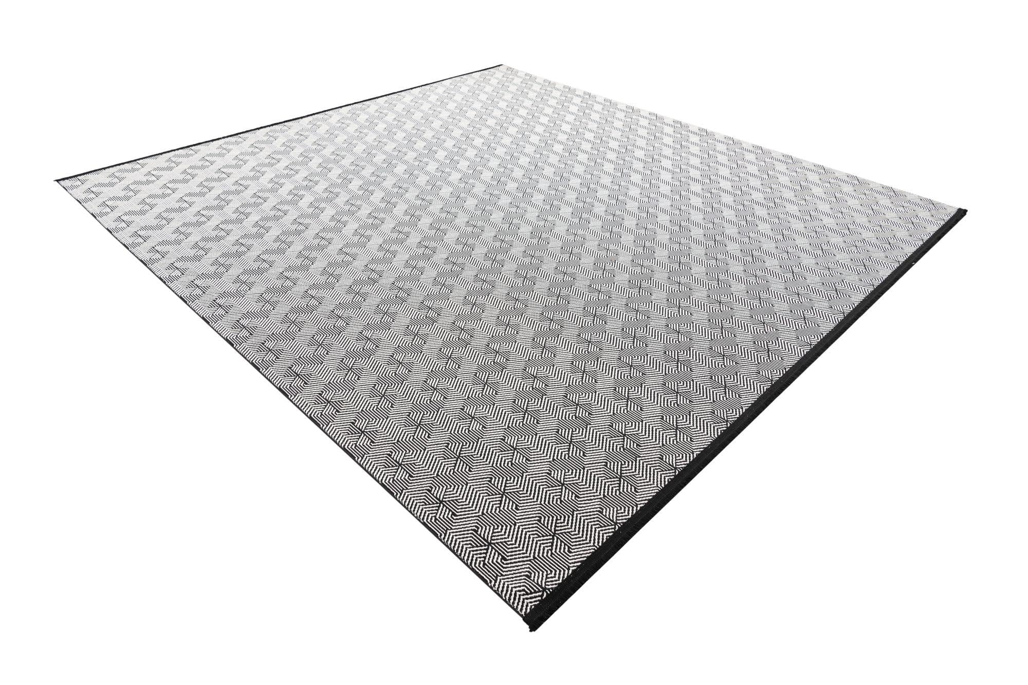 Rugs.com Milano Collection Rug – 10 Ft Square Black and White Medium-Pile Rug Perfect for Living Rooms, Kitchens, Entryways - Image 3