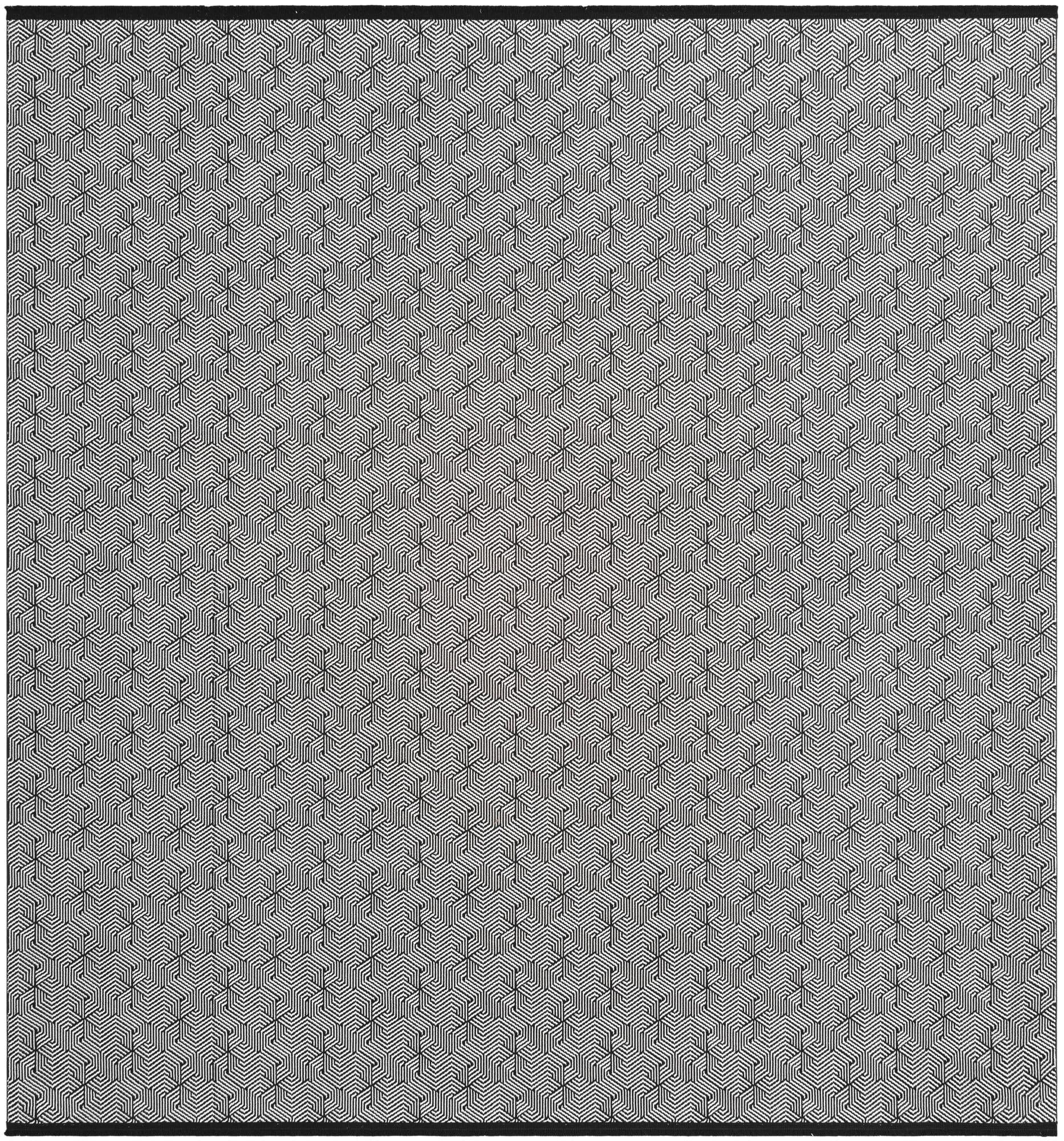 Rugs.com Milano Collection Rug – 10 Ft Square Black and White Medium-Pile Rug Perfect for Living Rooms, Kitchens, Entryways - Image 4