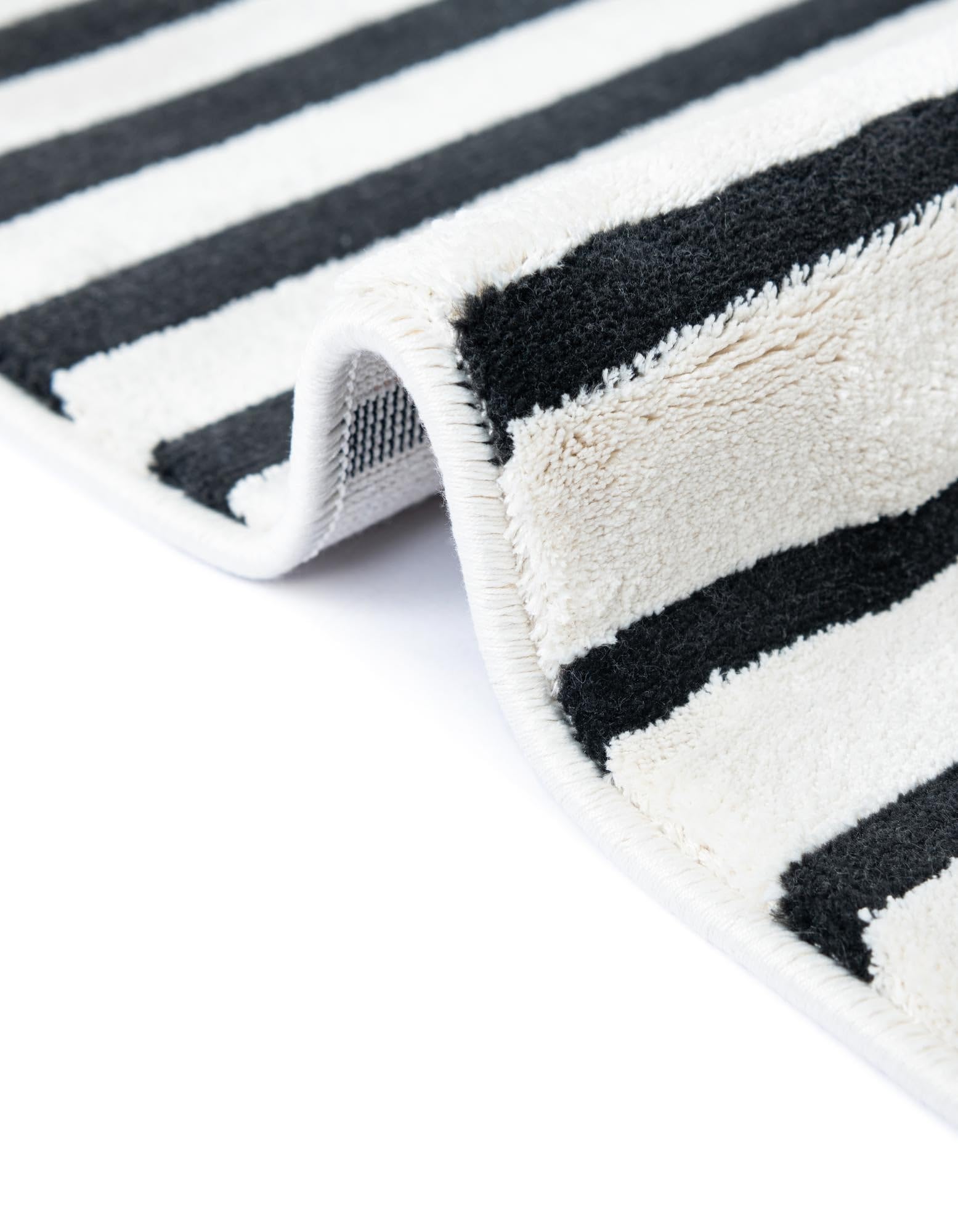 Rugs.com Milano Collection Rug – 8 Ft Runner Black and White Medium-Pile Rug Perfect for Hallways, Entryways - Image 6