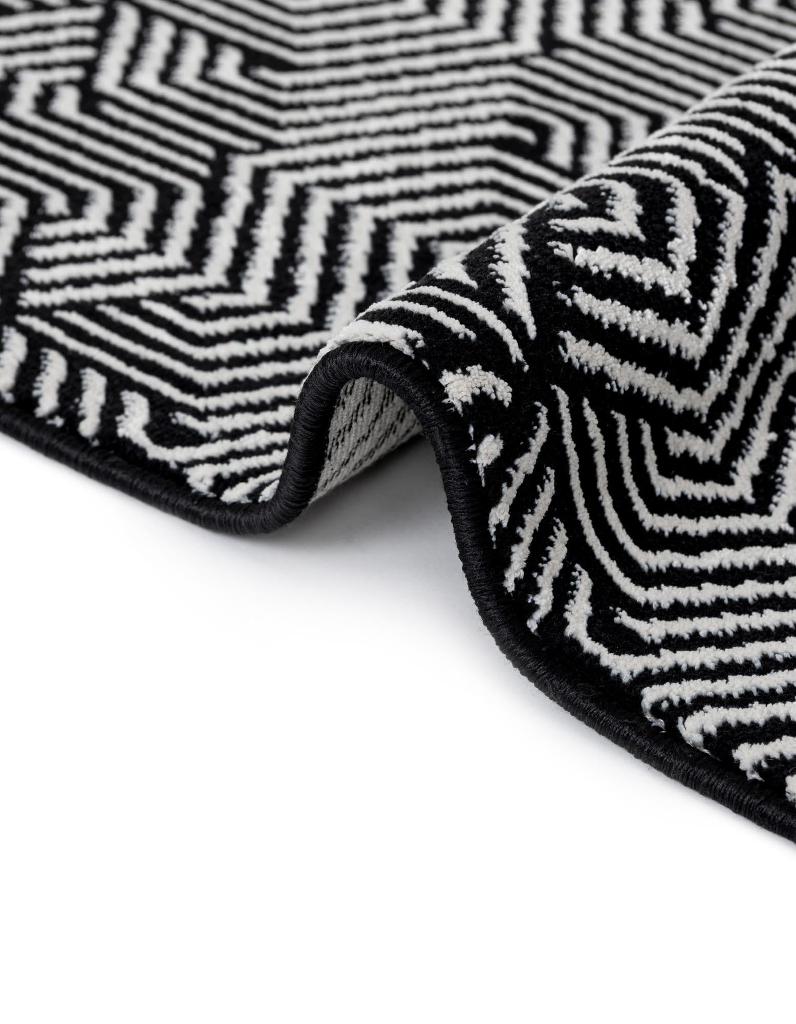 Rugs.com Milano Collection Rug – 6x9 Black and White Medium-Pile Rug Perfect for Bedrooms, Dining Rooms, Living Rooms - Image 6