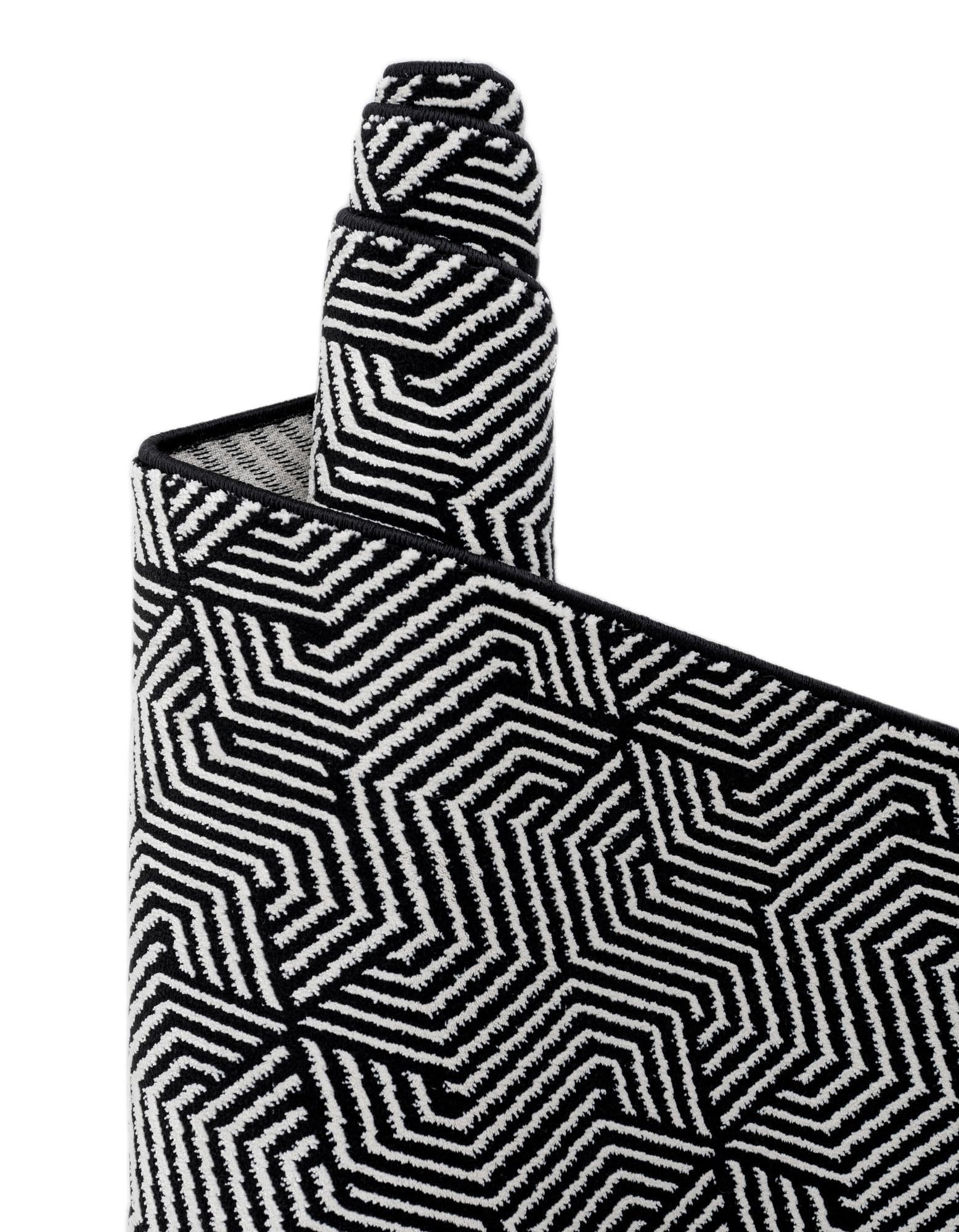 Rugs.com Milano Collection Rug – 6x9 Black and White Medium-Pile Rug Perfect for Bedrooms, Dining Rooms, Living Rooms - Image 7