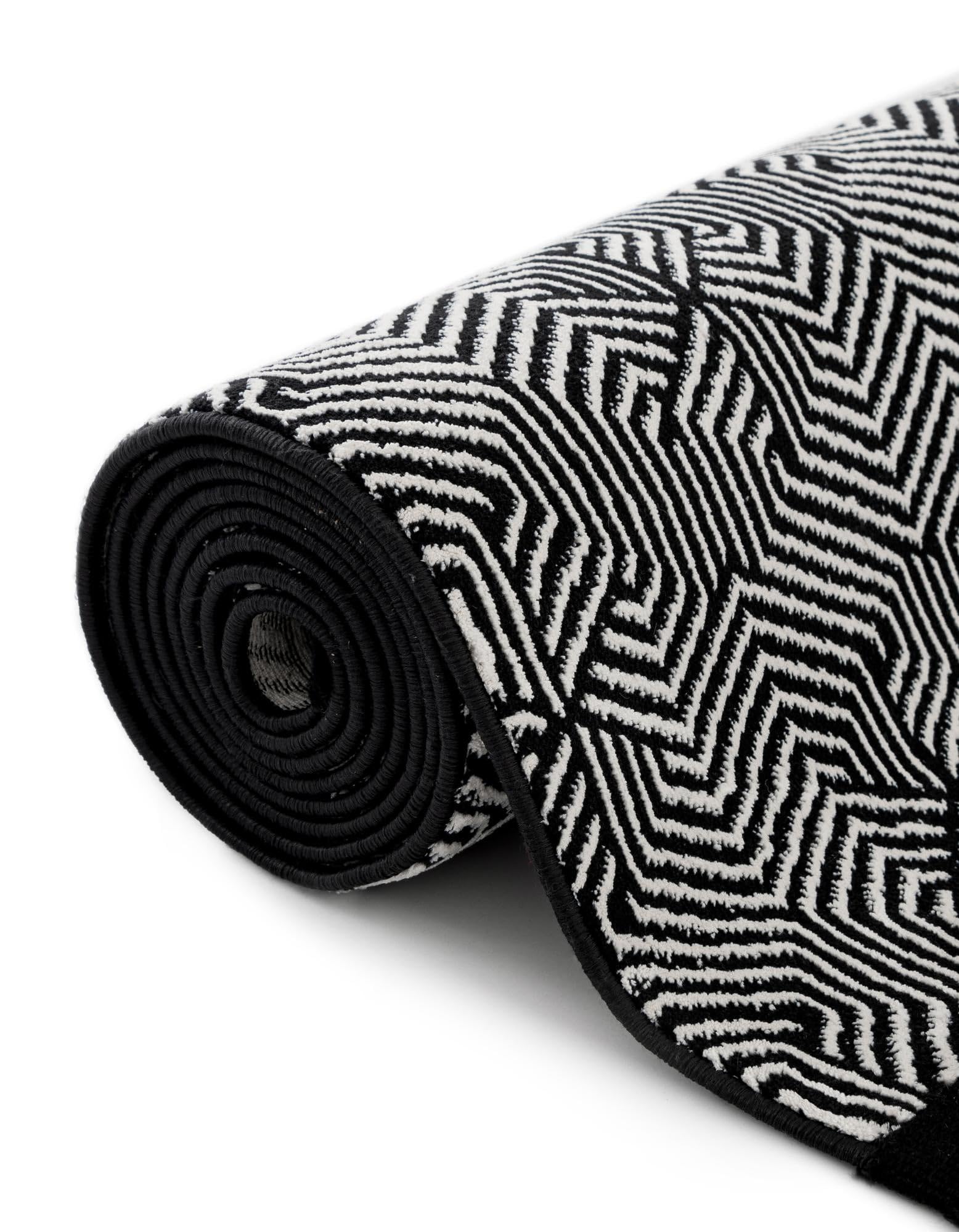 Rugs.com Milano Collection Rug – 6x9 Black and White Medium-Pile Rug Perfect for Bedrooms, Dining Rooms, Living Rooms - Image 8