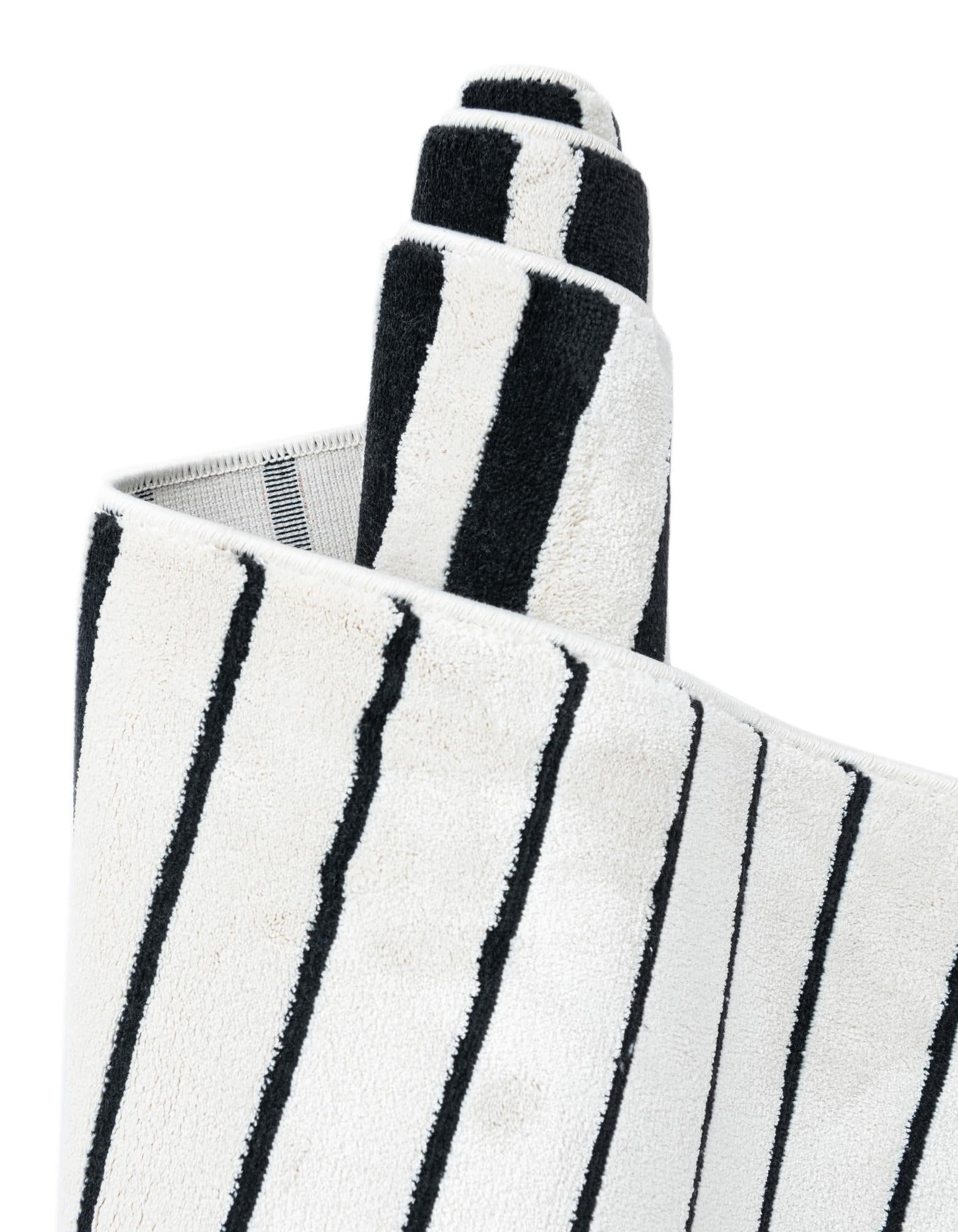 Rugs.com Milano Collection Rug – 8 Ft Runner Black and White Medium-Pile Rug Perfect for Hallways, Entryways - Image 7