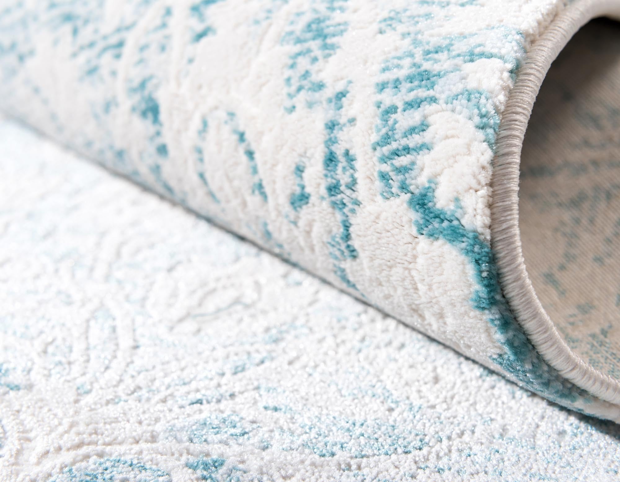 Rugs.com Modern Classical Collection Rug – 3x5 Light Blue Medium-Pile Rug Perfect for Entryways, Kitchens, Breakfast Nooks, Accent Pieces - Image 6