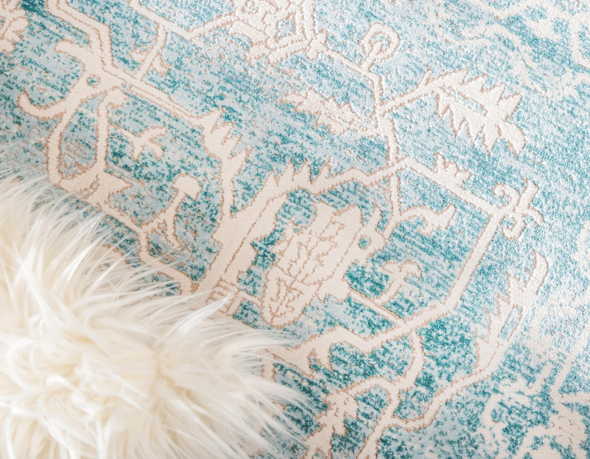 Rugs.com Modern Classical Collection Rug – 3x5 Light Blue Medium-Pile Rug Perfect for Entryways, Kitchens, Breakfast Nooks, Accent Pieces - Image 5