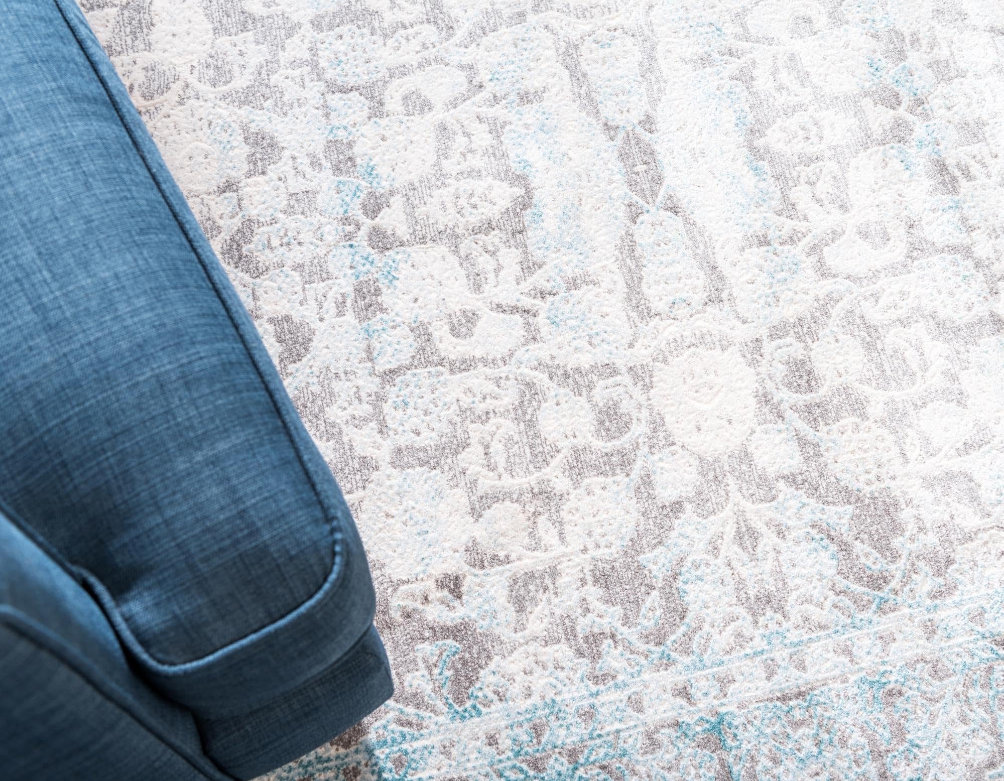 Rugs.com Modern Classical Collection Rug – 3x5 Light Blue Medium-Pile Rug Perfect for Entryways, Kitchens, Breakfast Nooks, Accent Pieces - Image 5