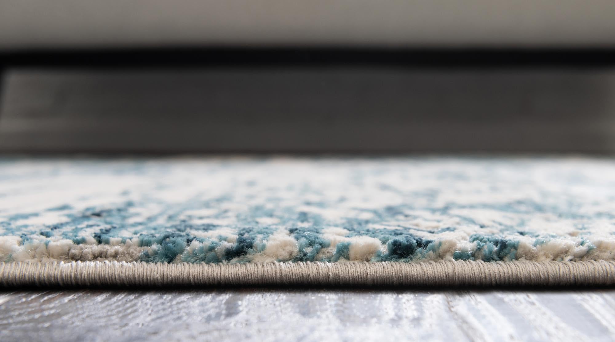 Rugs.com Oasis Collection Rug – 8x10 Oval Blue Medium-Pile Rug Perfect for Living Rooms, Large Dining Rooms, Open Floorplans - Image 5