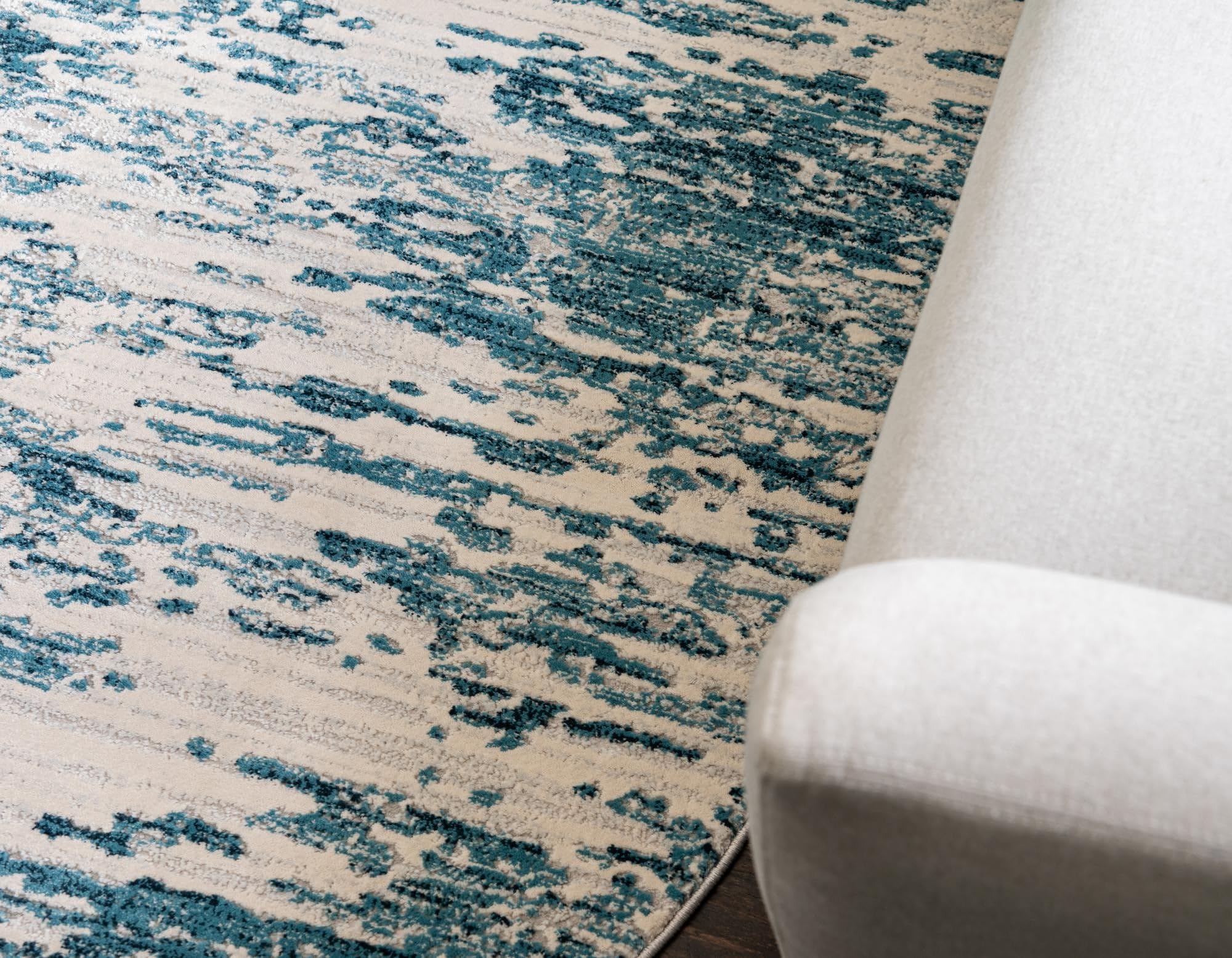 Rugs.com Oasis Collection Rug – 8x10 Oval Blue Medium-Pile Rug Perfect for Living Rooms, Large Dining Rooms, Open Floorplans - Image 6