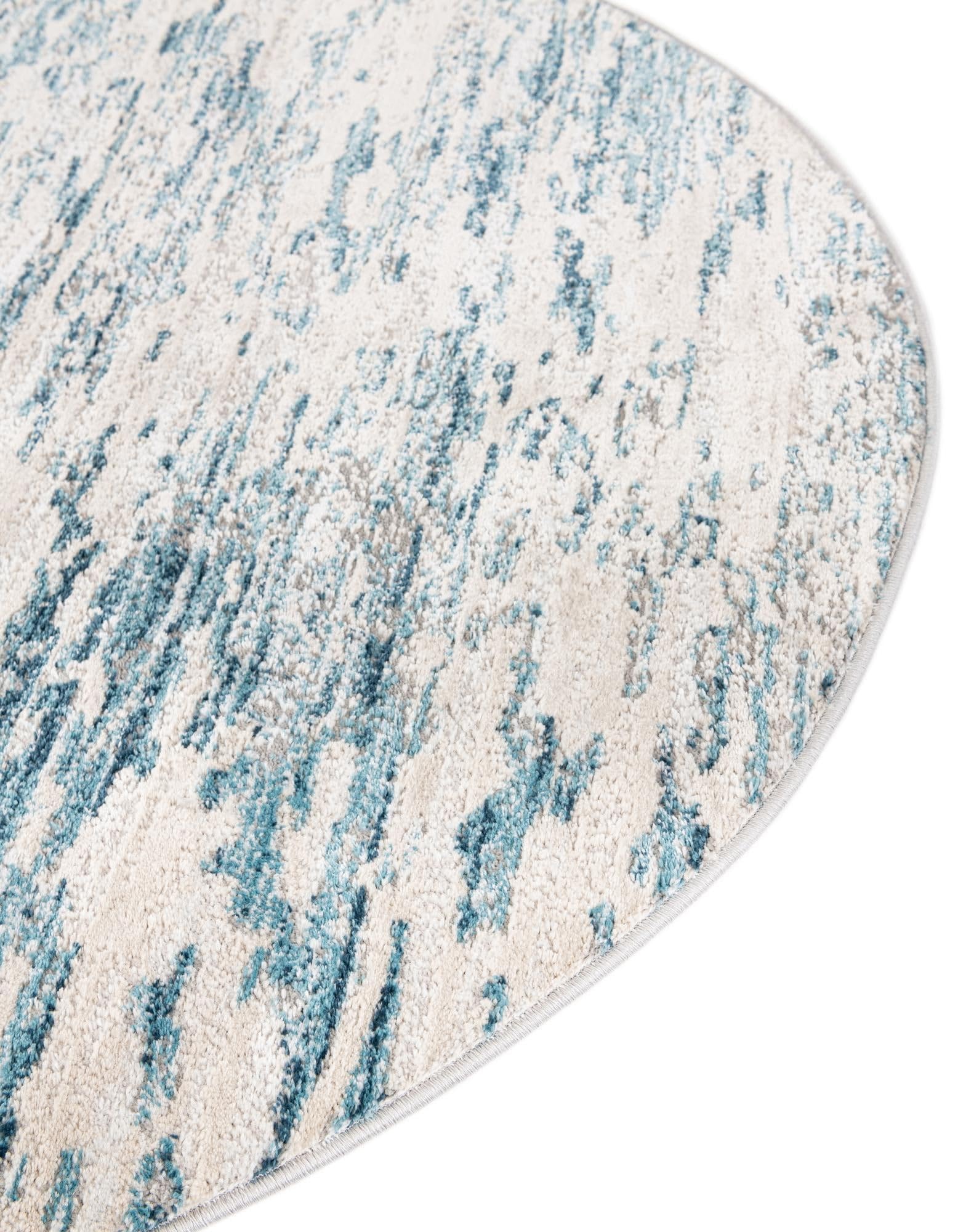 Rugs.com Oasis Collection Rug – 8x10 Oval Blue Medium-Pile Rug Perfect for Living Rooms, Large Dining Rooms, Open Floorplans - Image 8