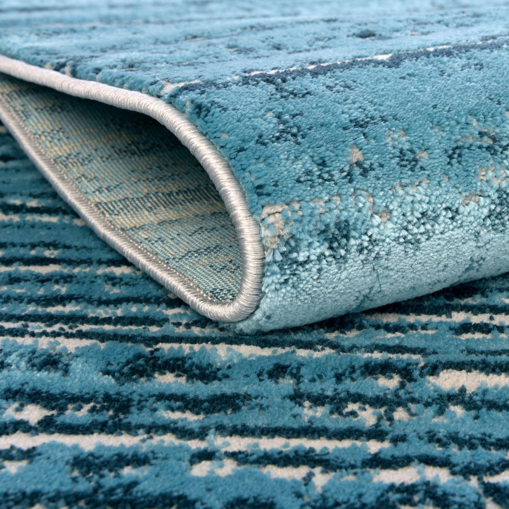 Rugs.com Oasis Collection Rug – 9x12 Blue Medium-Pile Rug Perfect for Living Rooms, Large Dining Rooms, Open Floorplans - Image 6