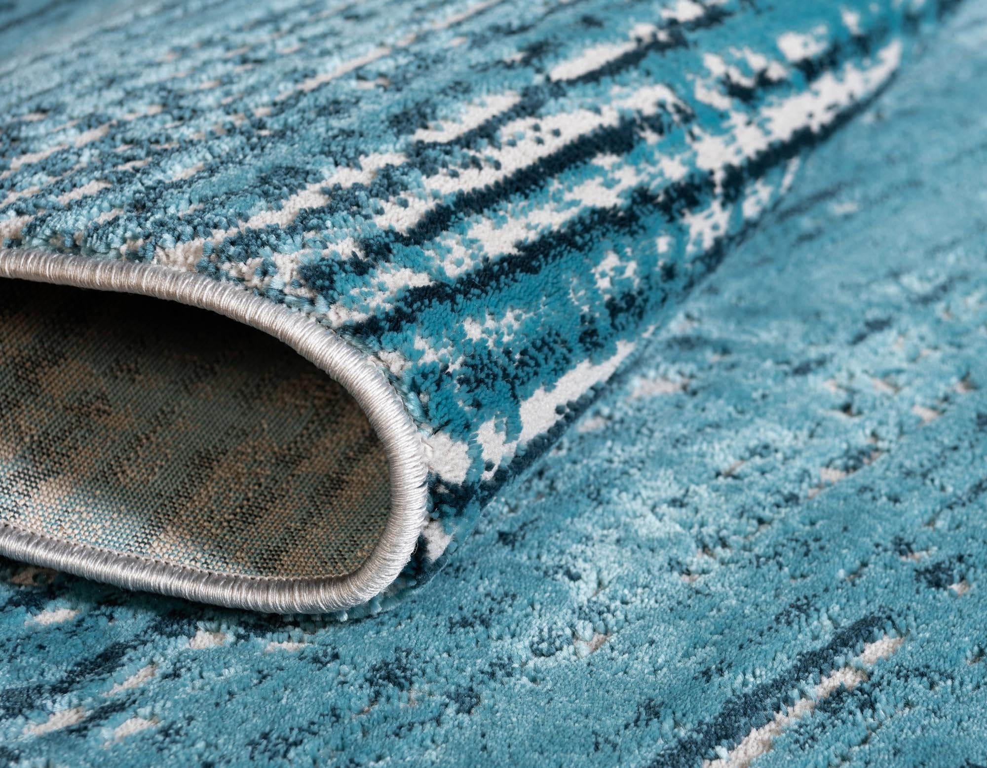 Rugs.com Oasis Collection Rug – 9x12 Blue Medium-Pile Rug Perfect for Living Rooms, Large Dining Rooms, Open Floorplans - Image 7