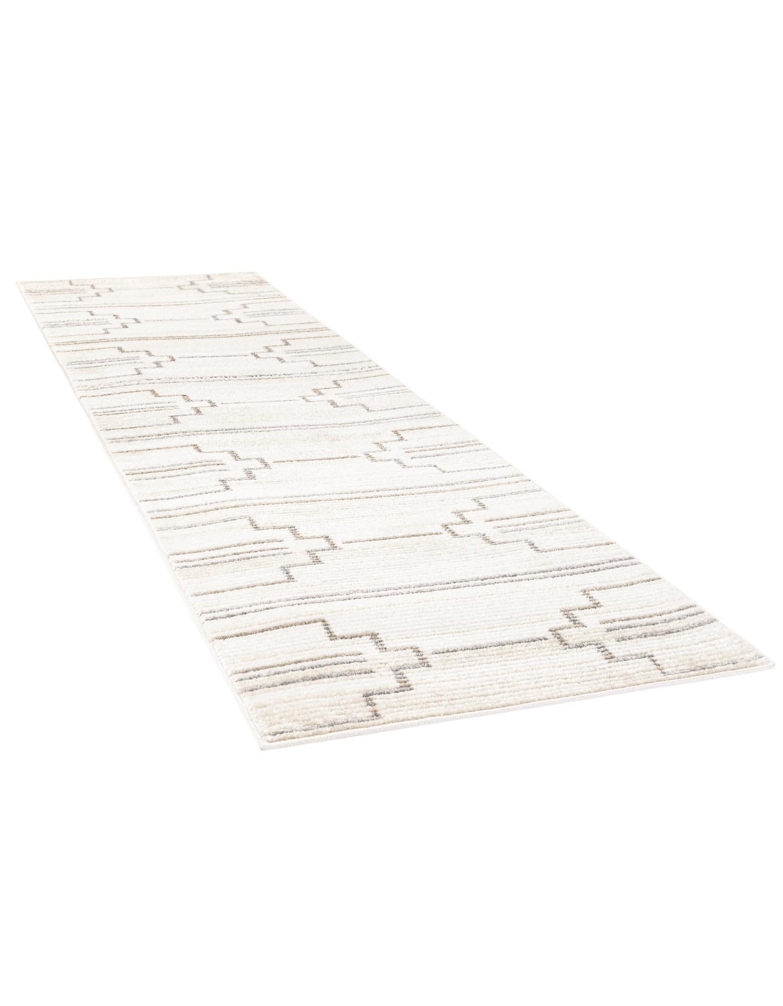 Rugs.com Odyssey Collection Rug – 10 Ft Runner Ivory Medium-Pile Rug Perfect for Hallways, Entryways - Image 3