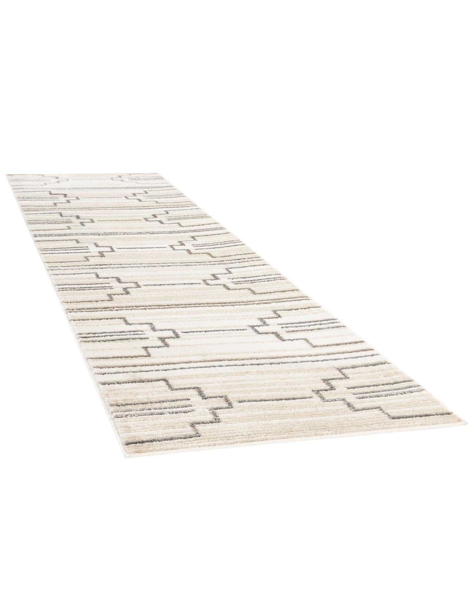 Rugs.com Odyssey Collection Rug – 10 Ft Runner Ivory Medium-Pile Rug Perfect for Hallways, Entryways - Image 4
