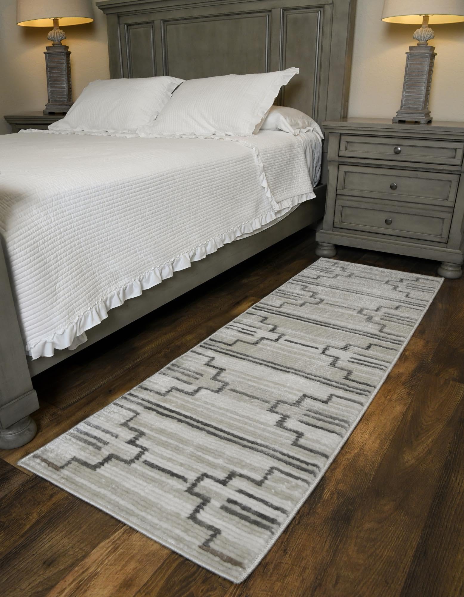 Rugs.com Odyssey Collection Rug – 10 Ft Runner Ivory Medium-Pile Rug Perfect for Hallways, Entryways - Image 9