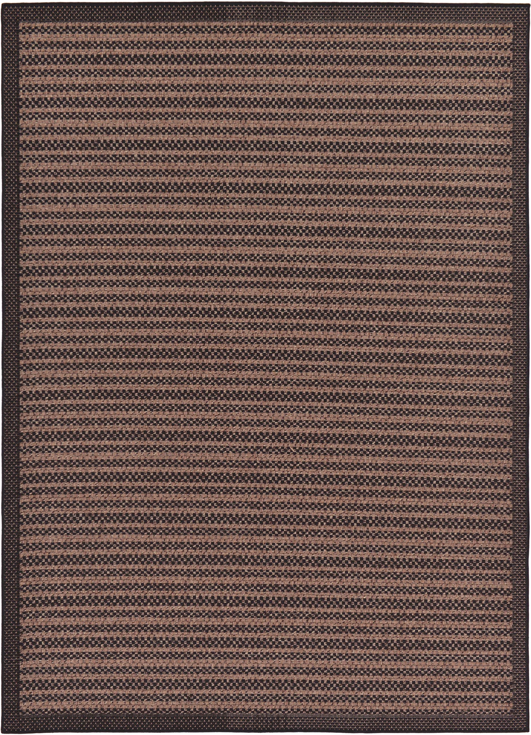 Rugs.com Outdoor Border Collection Rug – 7' x 10' Brown Flatweave Rug Perfect for Bedrooms, Dining Rooms, Living Rooms - Image 3