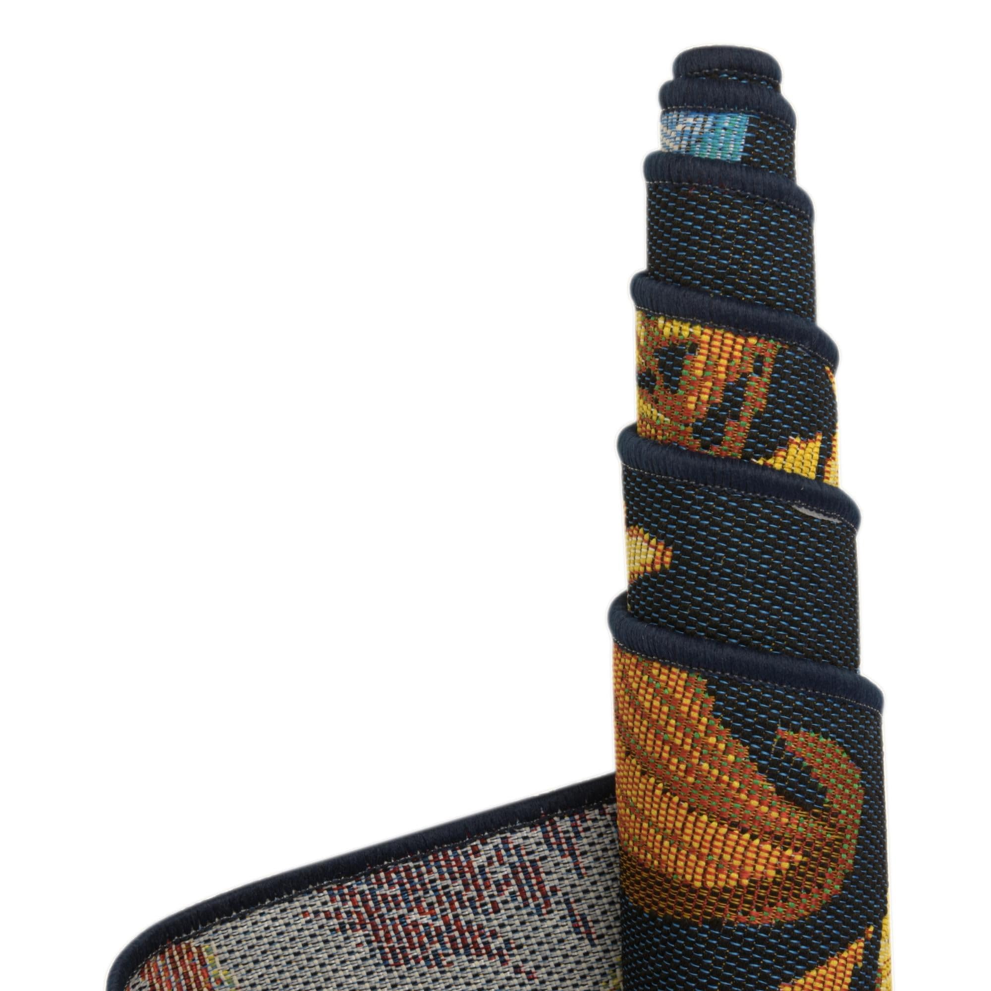 Rugs.com Outdoor Botanical Collection Rug – 10 Ft Runner Multi Flatweave-Pile Rug Perfect for Hallways, Entryways - Image 8