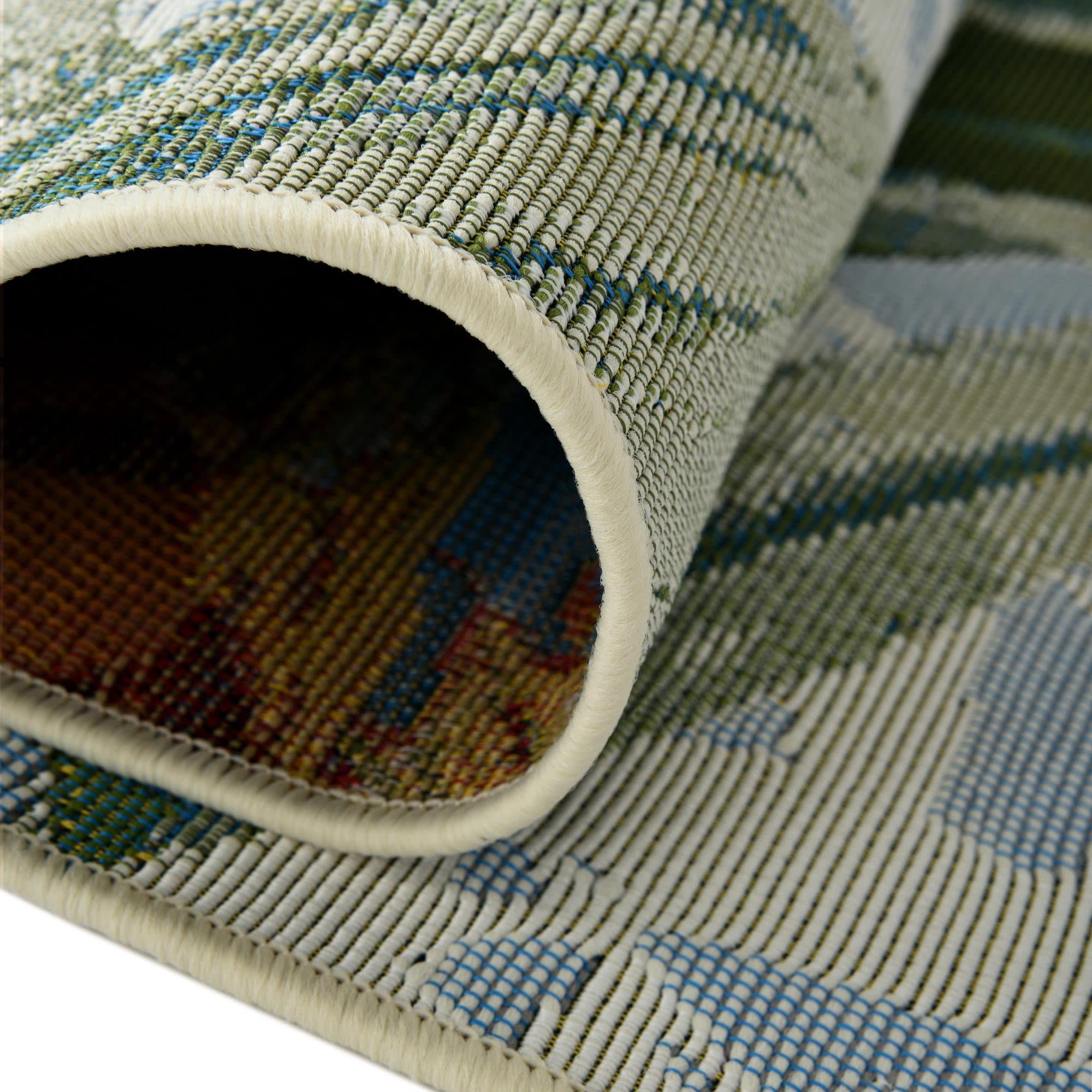 Rugs.com Outdoor Botanical Collection Rug – 10 Ft Square Multi Flatweave-Pile Rug Perfect for Living Rooms, Kitchens, Entryways - Image 6