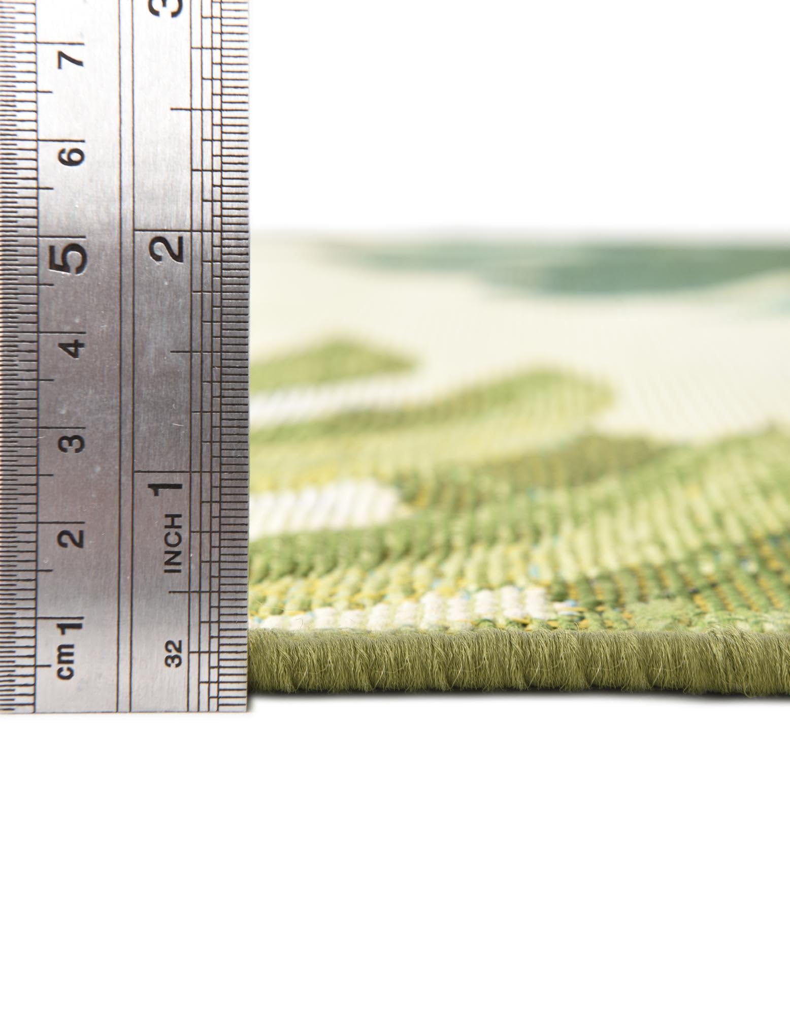 Rugs.com Outdoor Botanical Collection Rug – 2x3 Oval Green Flatweave-Pile Rug Perfect for Living Rooms, Large Dining Rooms, Open Floorplans - Image 7